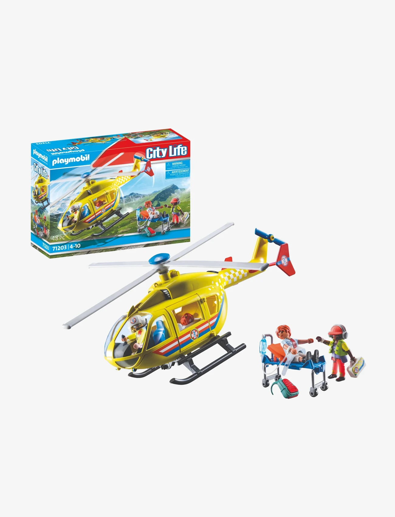 PLAYMOBIL - PLAYMOBIL City Life Redningshelikopter - 71203 - playmobil city life - multicolored - 0