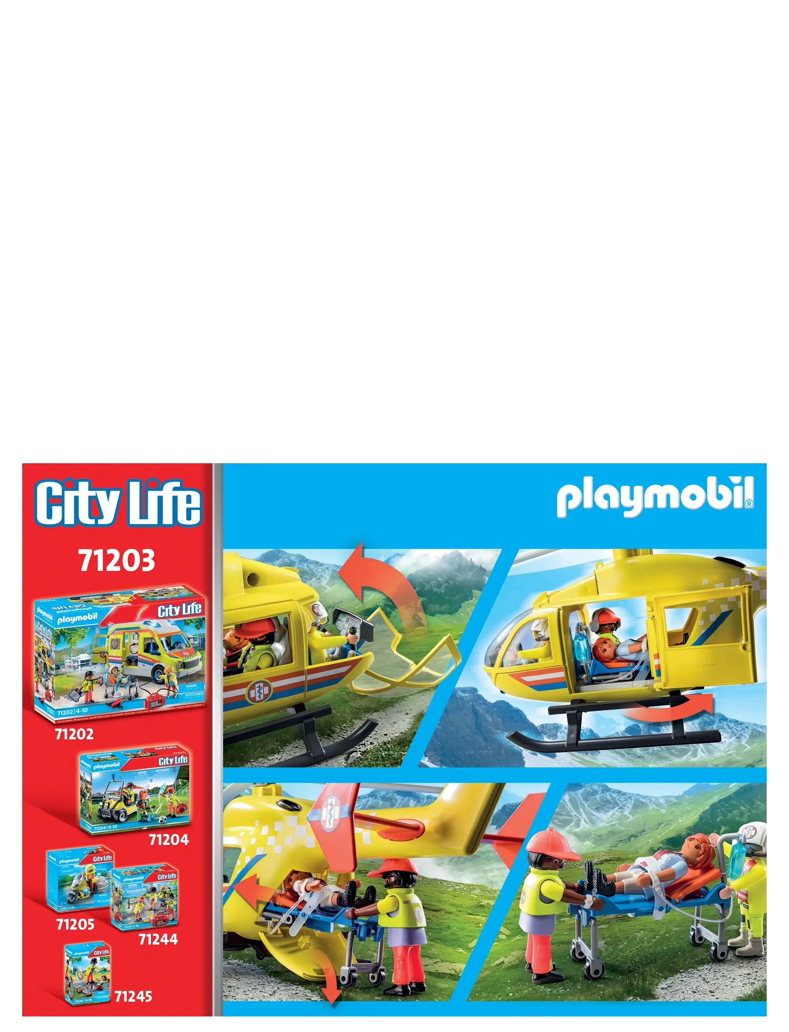 PLAYMOBIL - PLAYMOBIL City Life Redningshelikopter - 71203 - playmobil city life - multicolored - 2