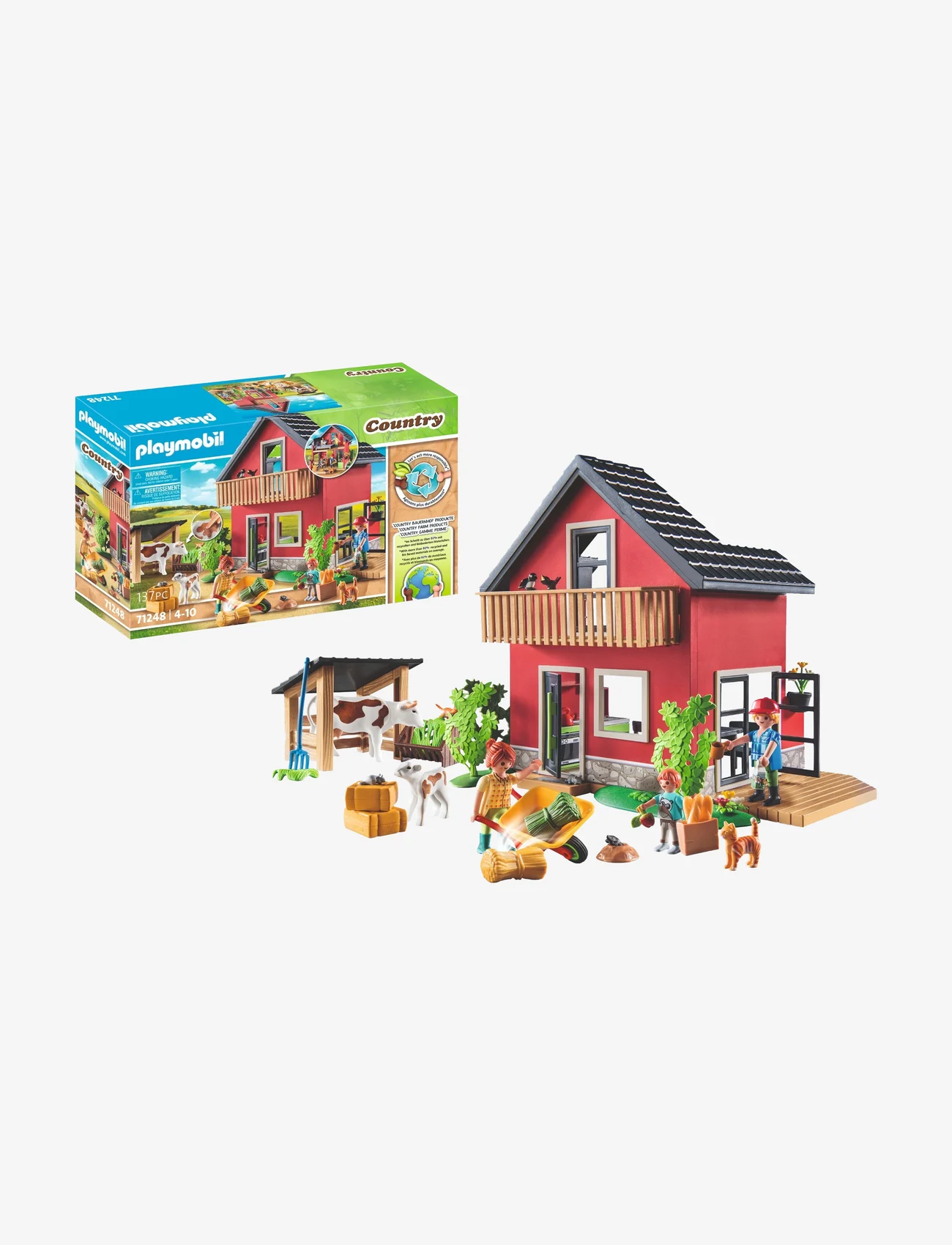 PLAYMOBIL - PLAYMOBIL Country Farmhouse with Outdoor Area - 71248 - playmobil country - multicolored - 0