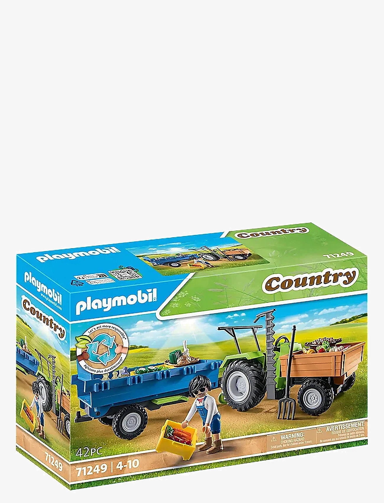 PLAYMOBIL Playmobil Country Harvester Tractor With Trailer 71249 –  playmobil country –