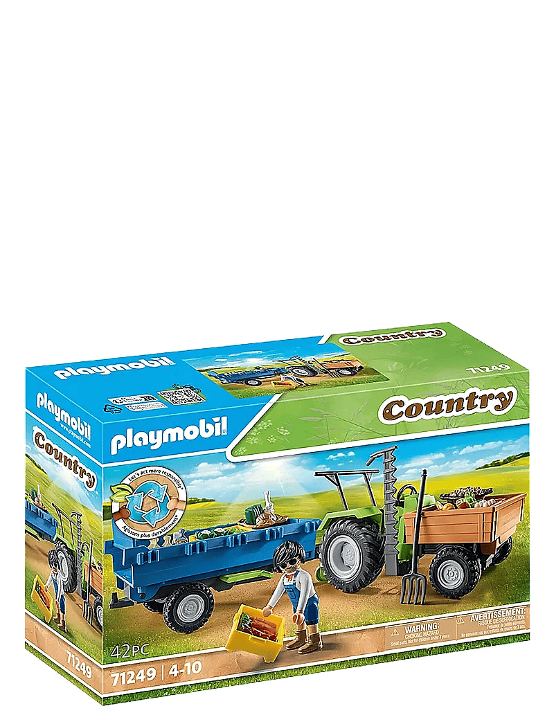 PLAYMOBIL Playmobil Country Harvester Tractor With Trailer 71249 – playmobil country –