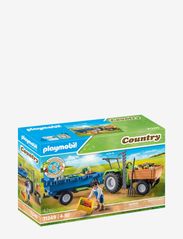 PLAYMOBIL - PLAYMOBIL Country Harvester Tractor with Trailer - 71249 - playmobil country - multicolored - 6