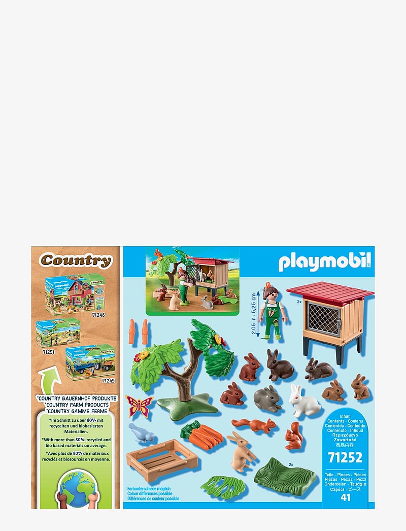 PLAYMOBIL - PLAYMOBIL Country Rabbit Hutch - 71252 - playmobil country - multicolored - 2