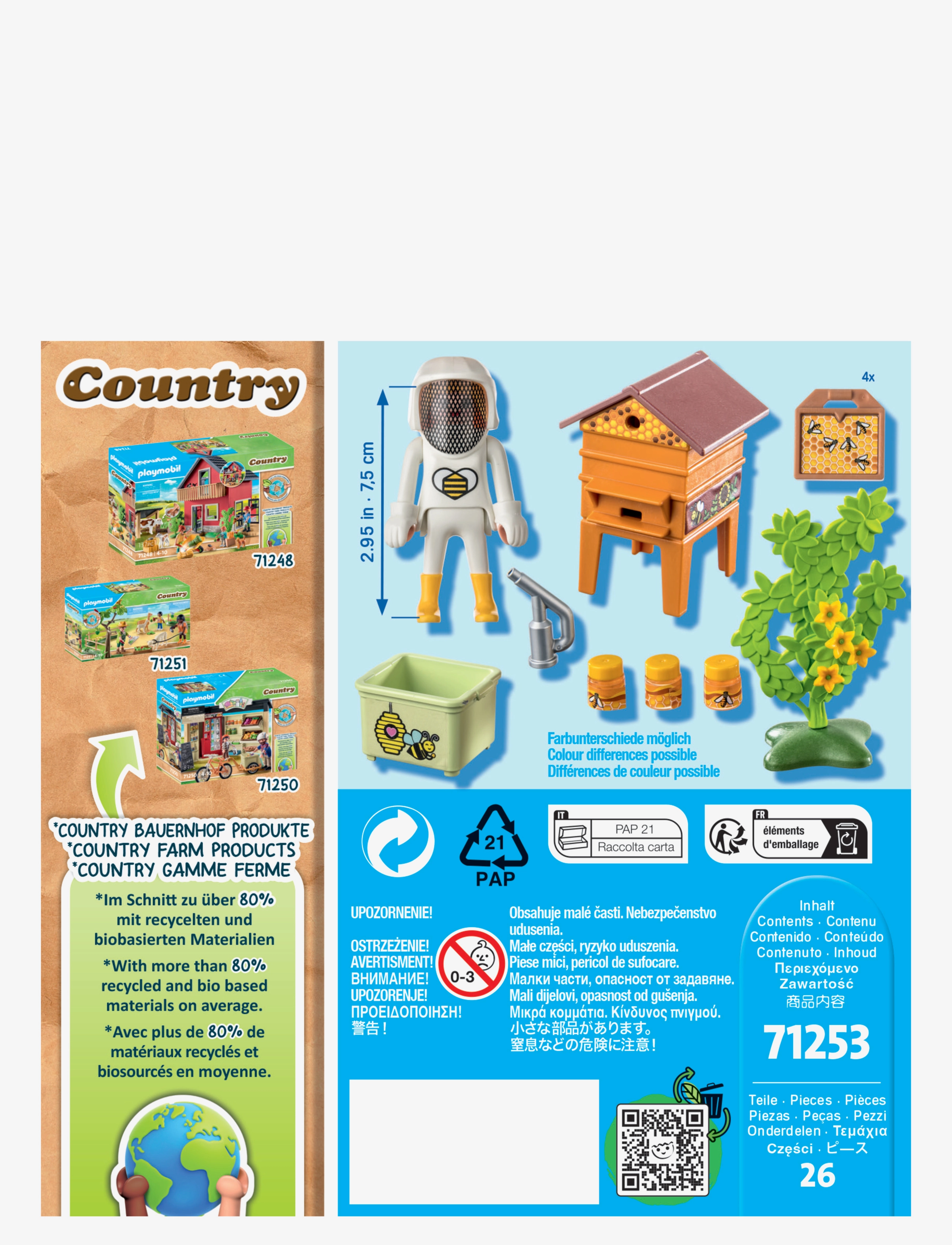 PLAYMOBIL - PLAYMOBIL Country Kvindelig biavler - 71253 - playmobil country - multicolored - 3