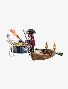 PLAYMOBIL Starter Pack Pirate with Rowing Boat - 71254, PLAYMOBIL