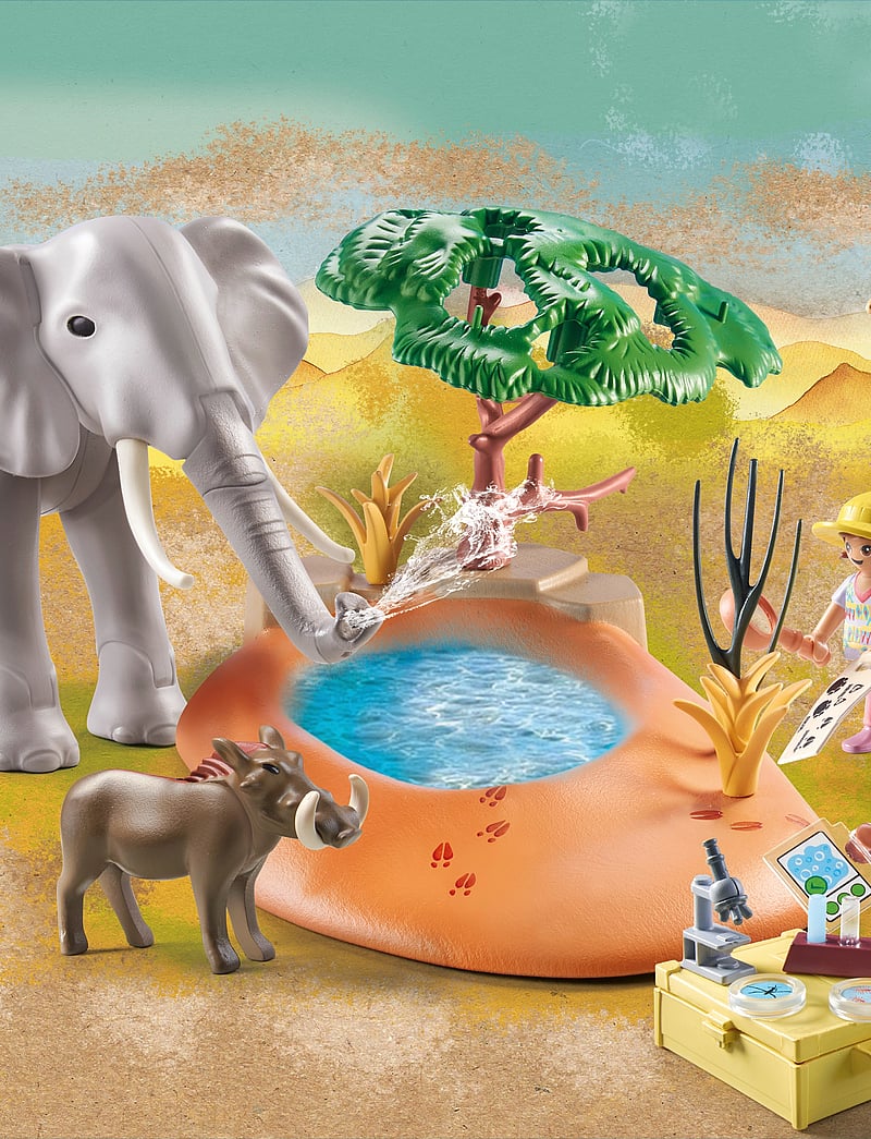 PLAYMOBIL Wiltopia Elephant at the Waterhole 71294 MULTICOLORED