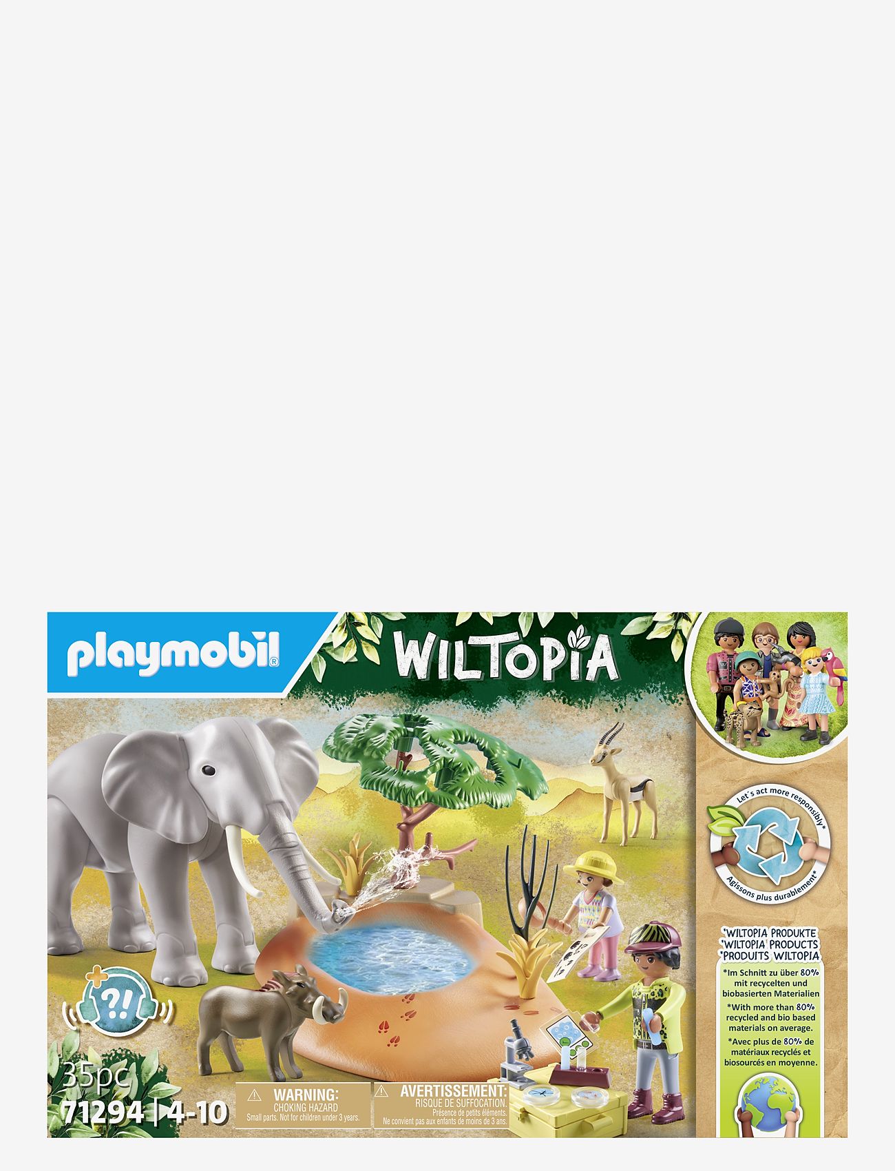PLAYMOBIL Wiltopia Elephant at the Waterhole 71294 MULTICOLORED