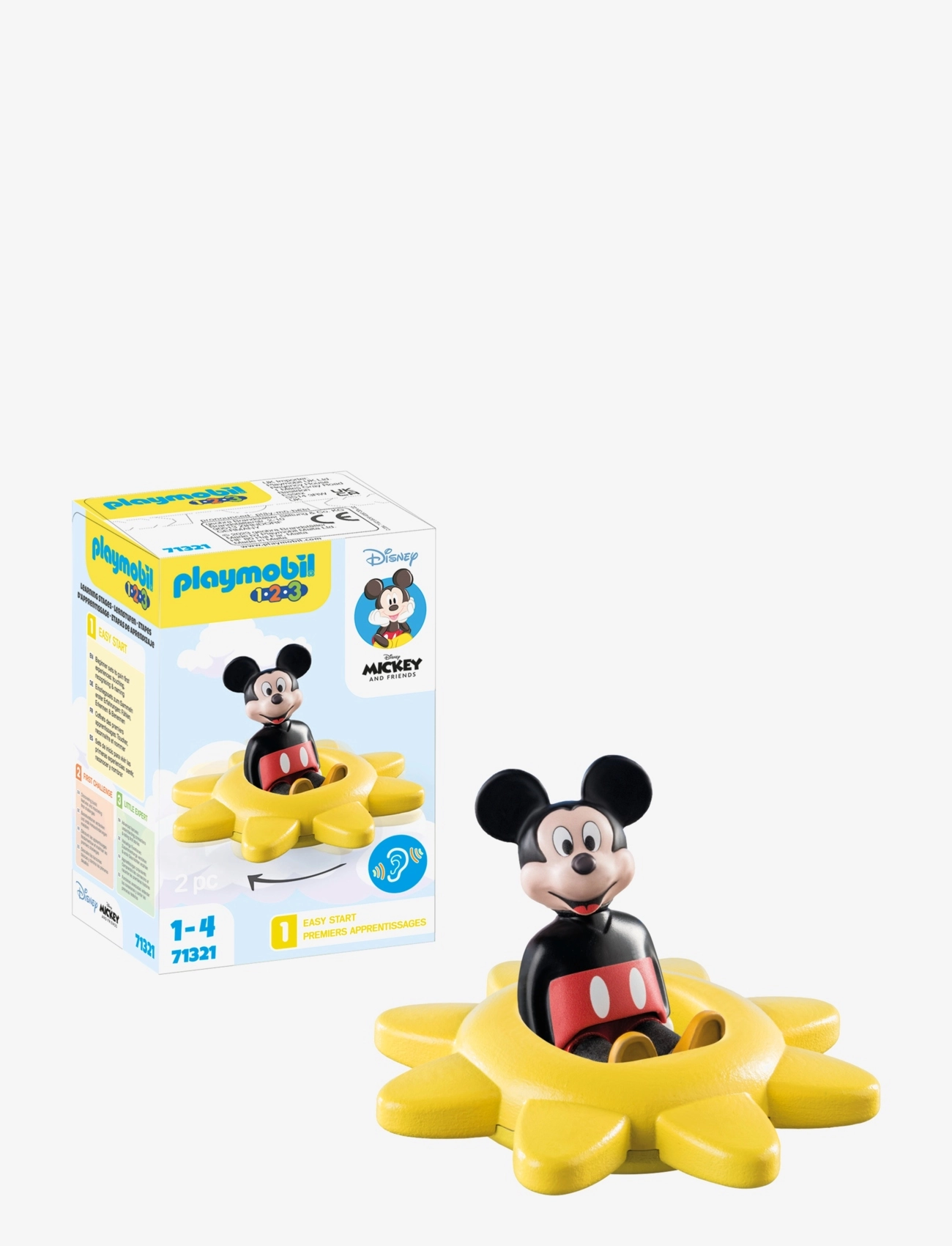 PLAYMOBIL JUNIOR & Disney: Mickey's Spinning Sun with Rattle Feature - 71321 - 4 for 3 - MULTICOLORED / multi