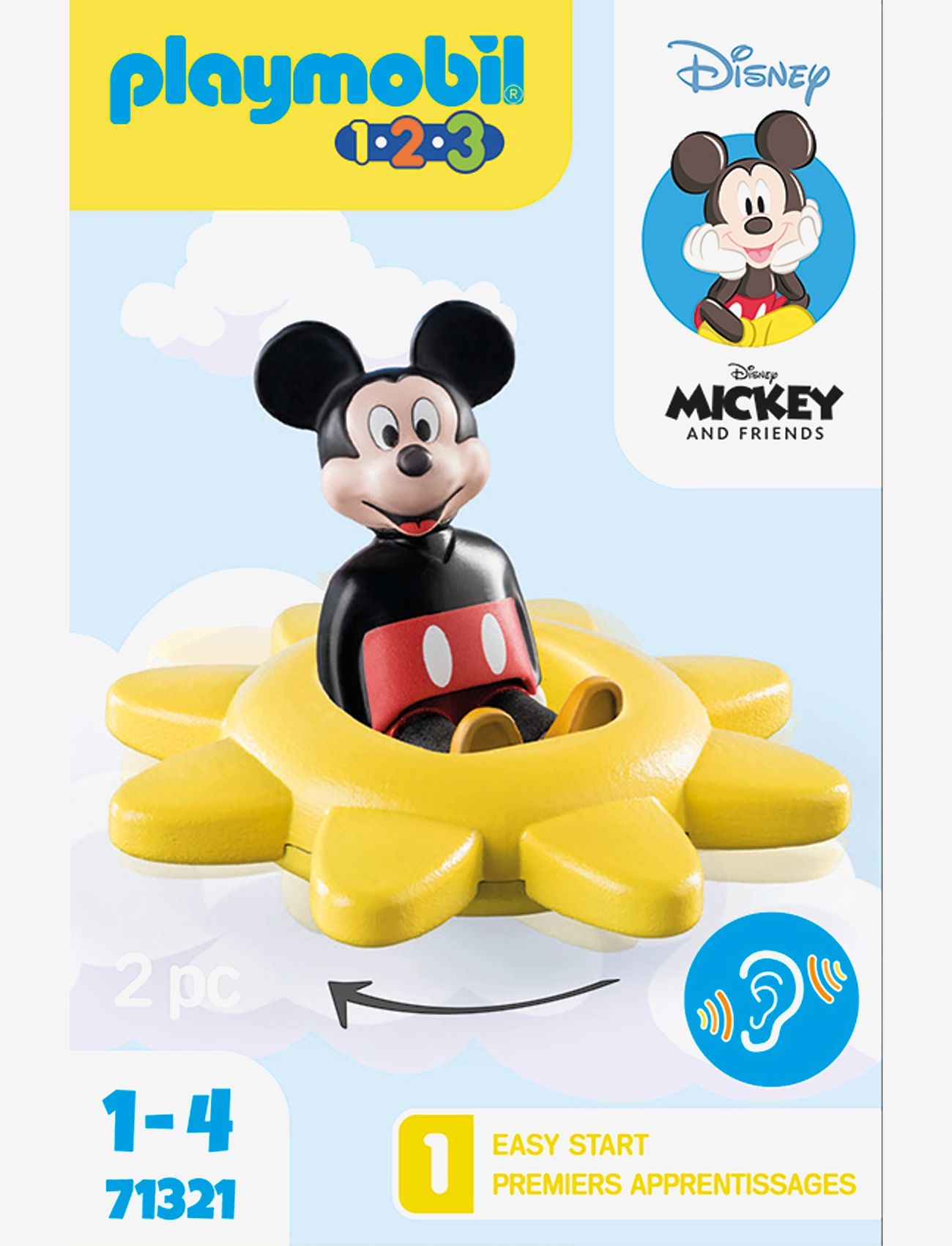PLAYMOBIL - JUNIOR & Disney: Mickey's Spinning Sun with Rattle Feature - 71321 - playmobil junior - multicolored - 3