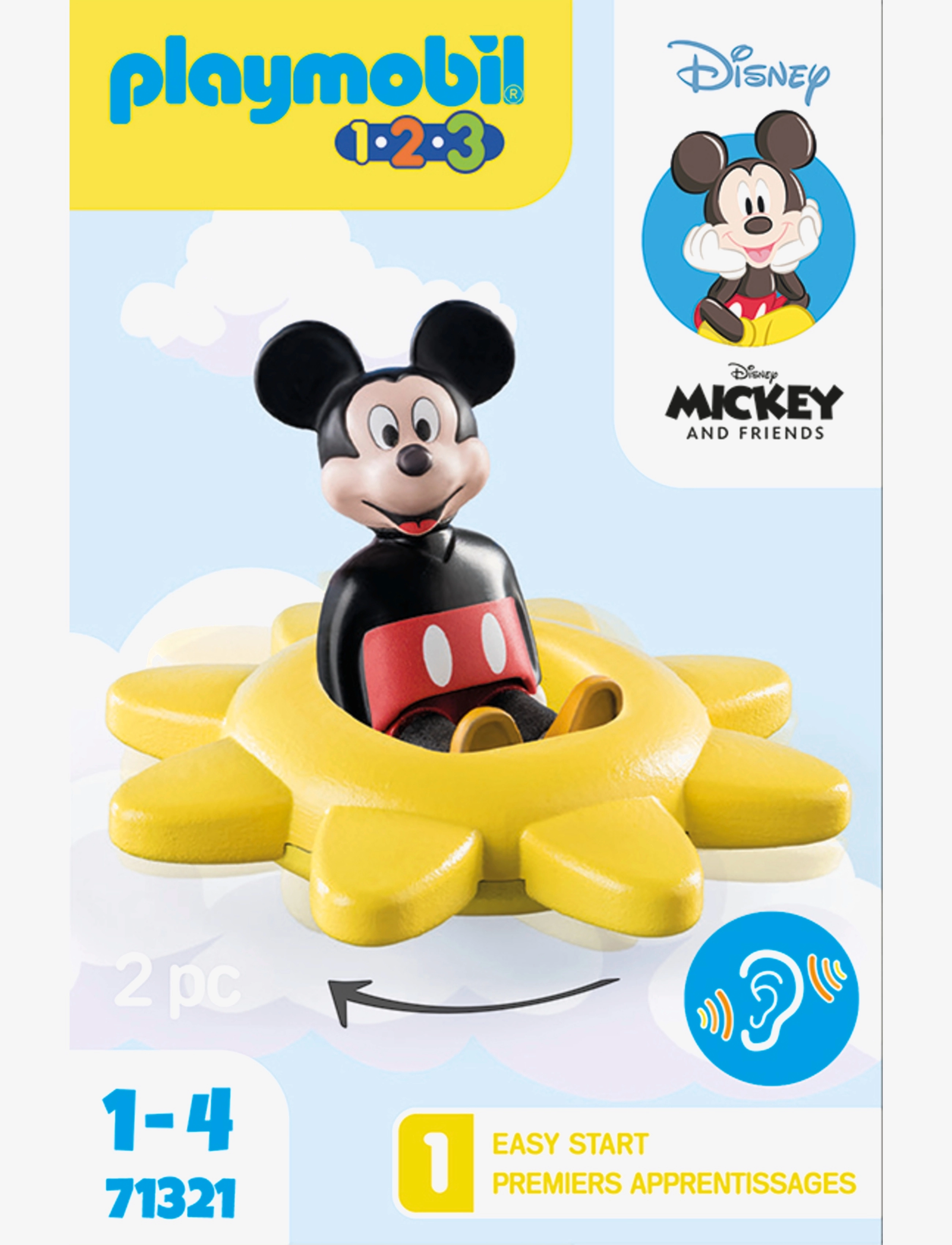PLAYMOBIL - JUNIOR & Disney: Mickey's Spinning Sun with Rattle Feature - 71321 - playmobil junior - multicolored - 3