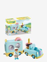 PLAYMOBIL 1.2.3: Doughnut Truck with Stacking and Sorting Feature - 71325 - MULTICOLORED