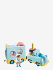 PLAYMOBIL - PLAYMOBIL 1.2.3: Doughnut Truck with Stacking and Sorting Feature - 71325 - playmobil 1.2.3 - multicolored - 1