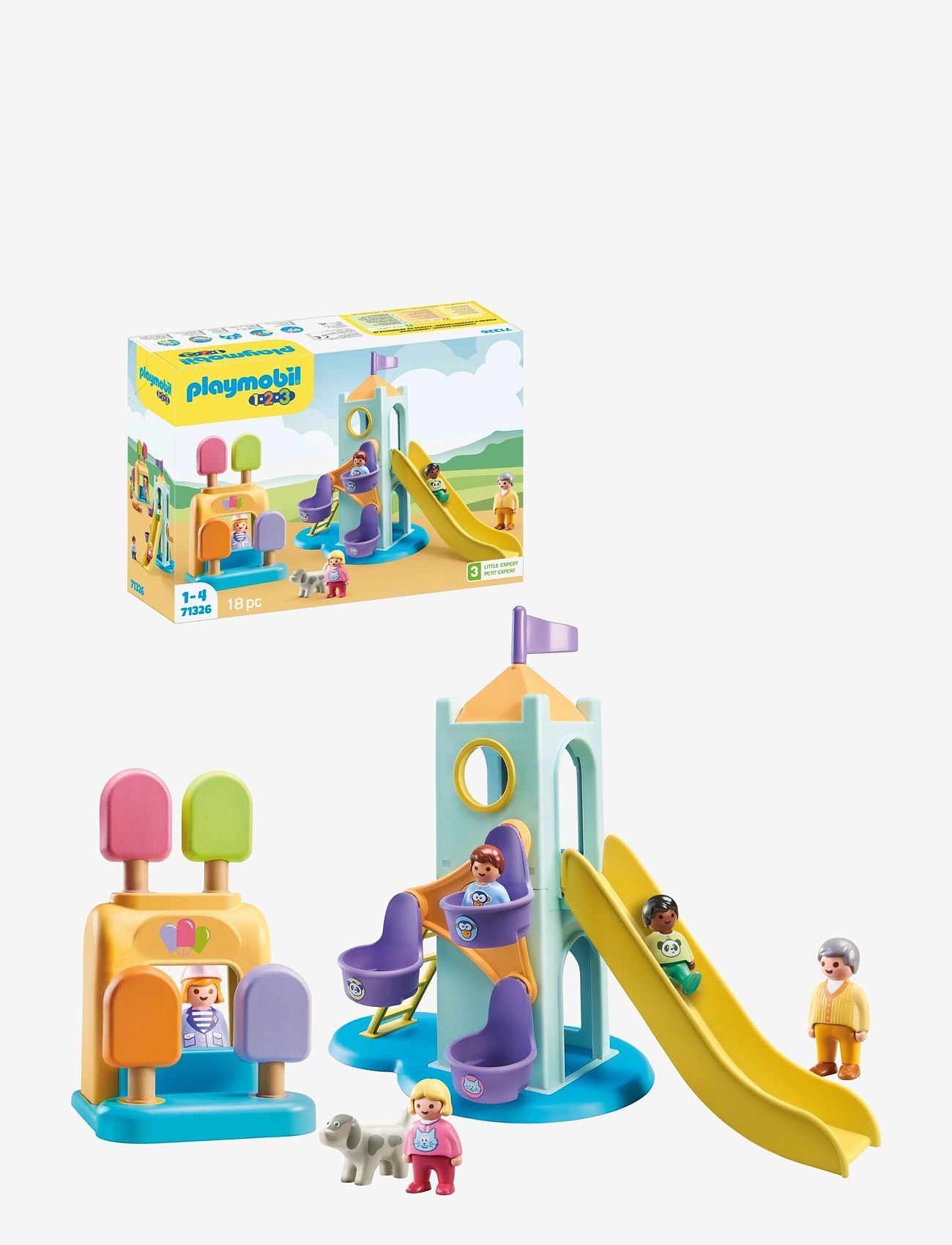PLAYMOBIL - PLAYMOBIL 1.2.3: Adventure Tower with Ice Cream Booth - 71326 - playmobil 1.2.3 - multicolored - 0