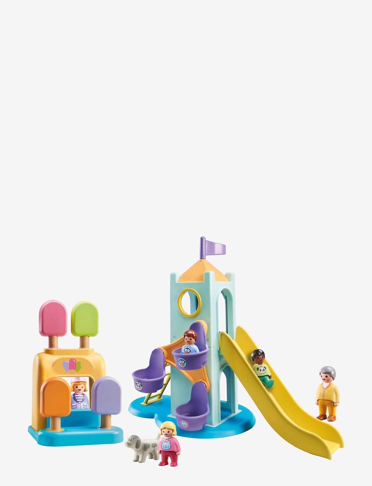 PLAYMOBIL - PLAYMOBIL 1.2.3: Adventure Tower with Ice Cream Booth - 71326 - playmobil 1.2.3 - multicolored - 1