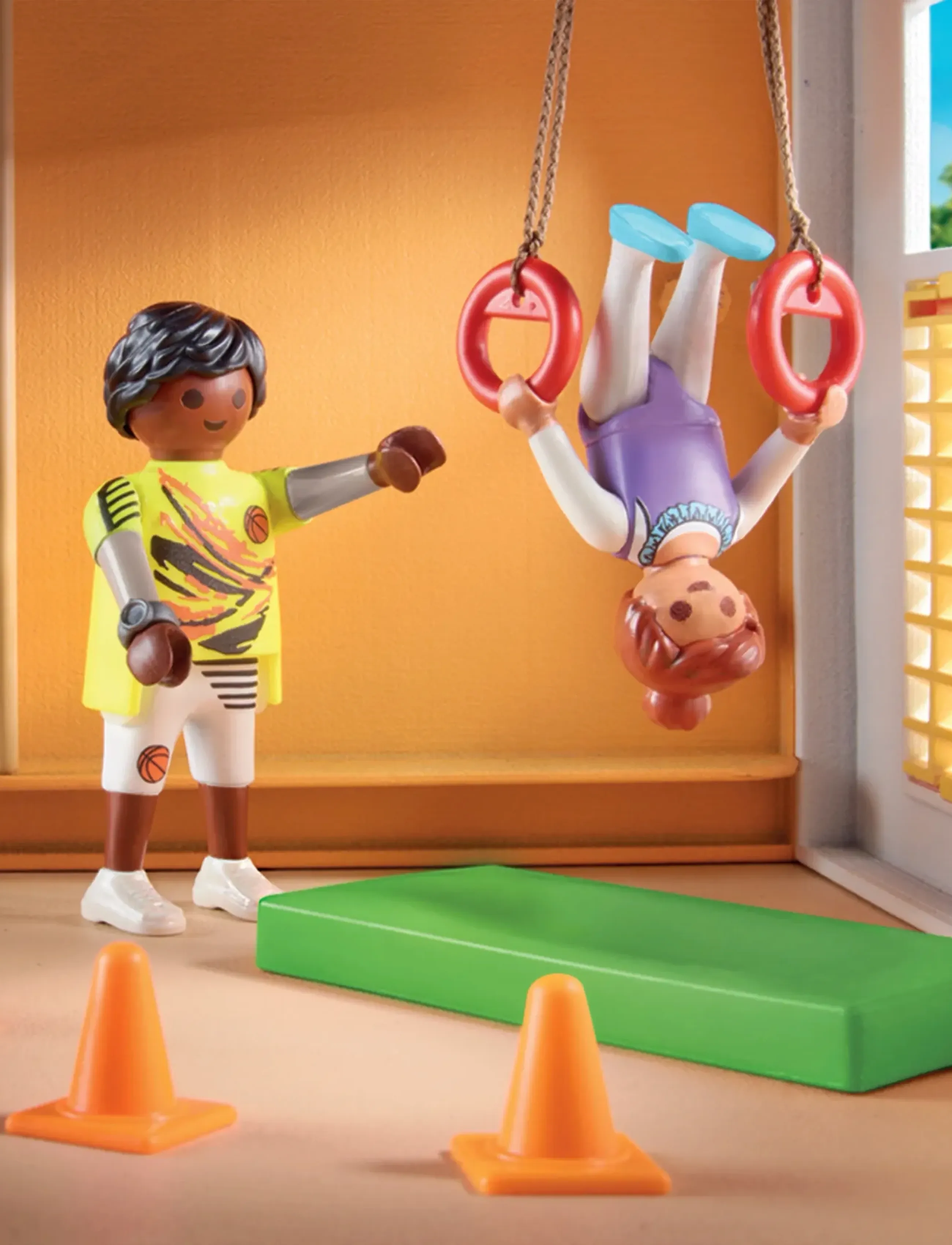 PLAYMOBIL Udvidet Gymnastiksal, One Size, Multi/patterned, Playmobil Legetøj > Playmobil City Life, Børn