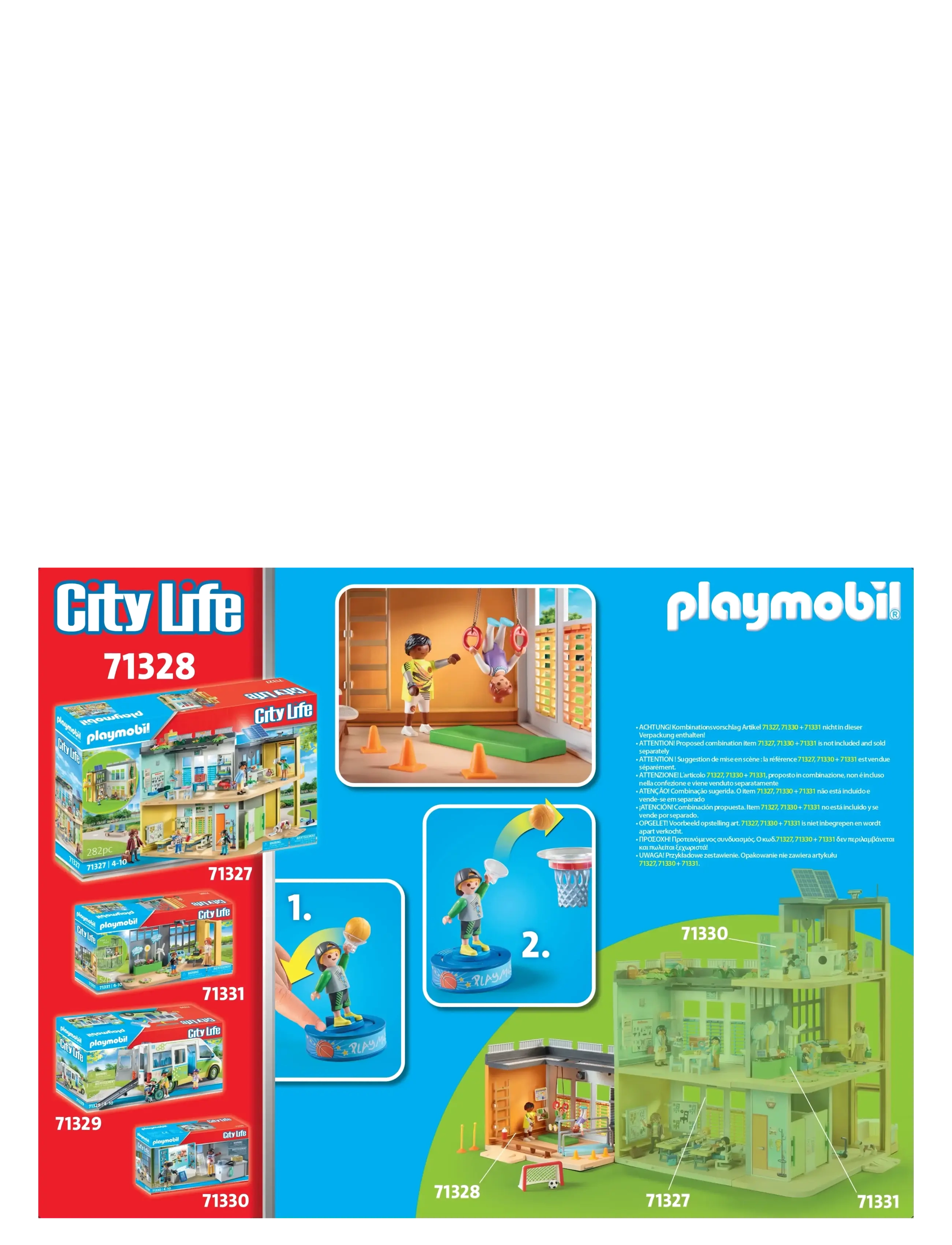 PLAYMOBIL - PLAYMOBIL City Life Gymnastiksal som tilbygning - 71328 - multicolored - 3