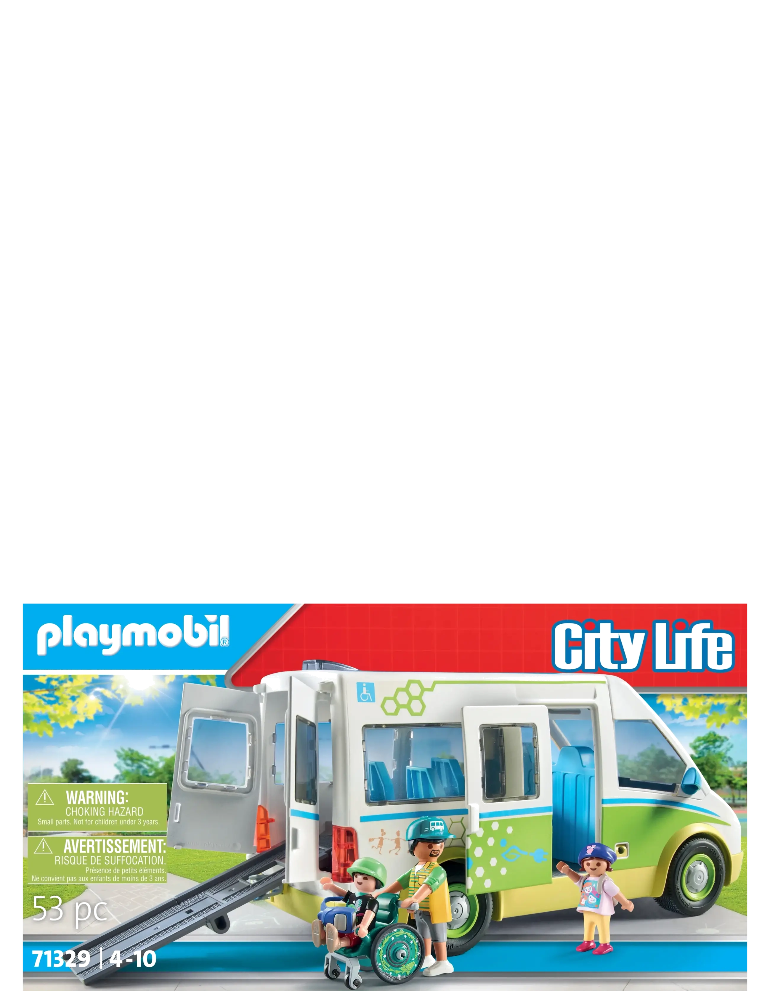 PLAYMOBIL PLAYMOBIL City Life Skolbuss - 71329 - 4 for 3 - MULTICOLORED / white