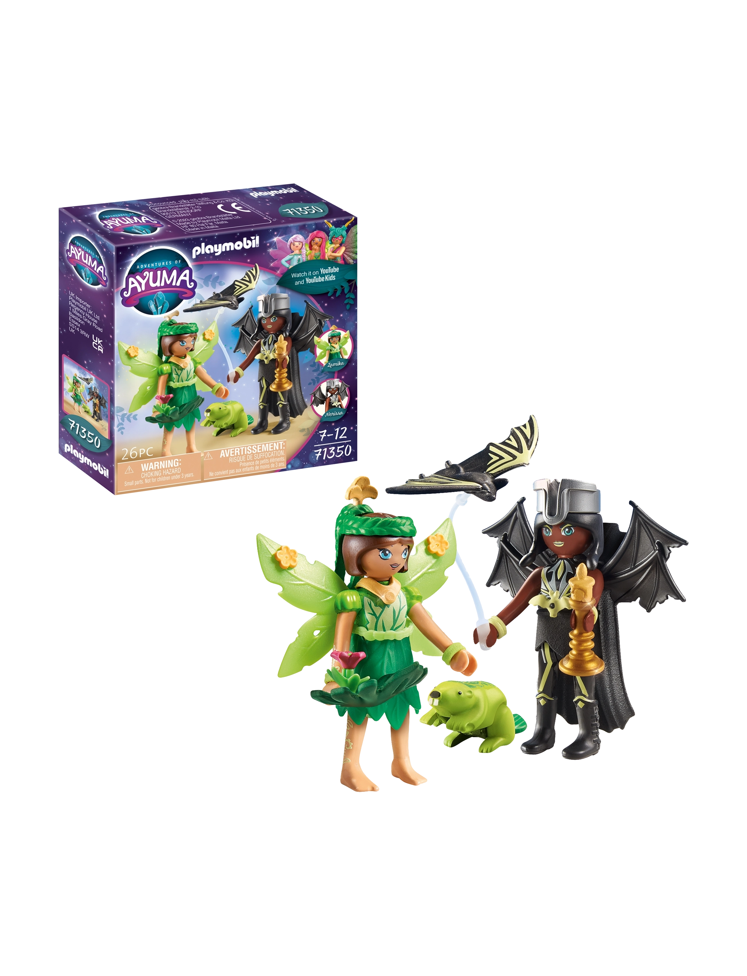 PLAYMOBIL Playmobil Adventures Of Ayuma Forest Fairy & Bat Fairy With Soul Animals - 71350, One Size, Multi/patterned, Playmobil Legetøj > Playmobil A