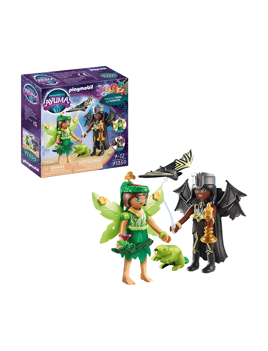 PLAYMOBIL - PLAYMOBIL Adventures of Ayuma Forest Fairy & Bat Fairy with Soul Animals - 71350 - playmobil adventures of ayuma - multicolored - 0