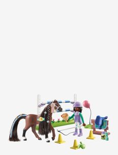 PLAYMOBIL Horses of Waterfall Jumping Arena with Zoe and Blaze - 71355, PLAYMOBIL