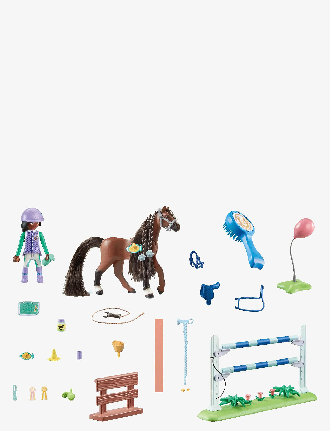 PLAYMOBIL - PLAYMOBIL Horses of Waterfall Jumping Arena with Zoe and Blaze - 71355 - playmobil horses of waterfall - multicolored - 2