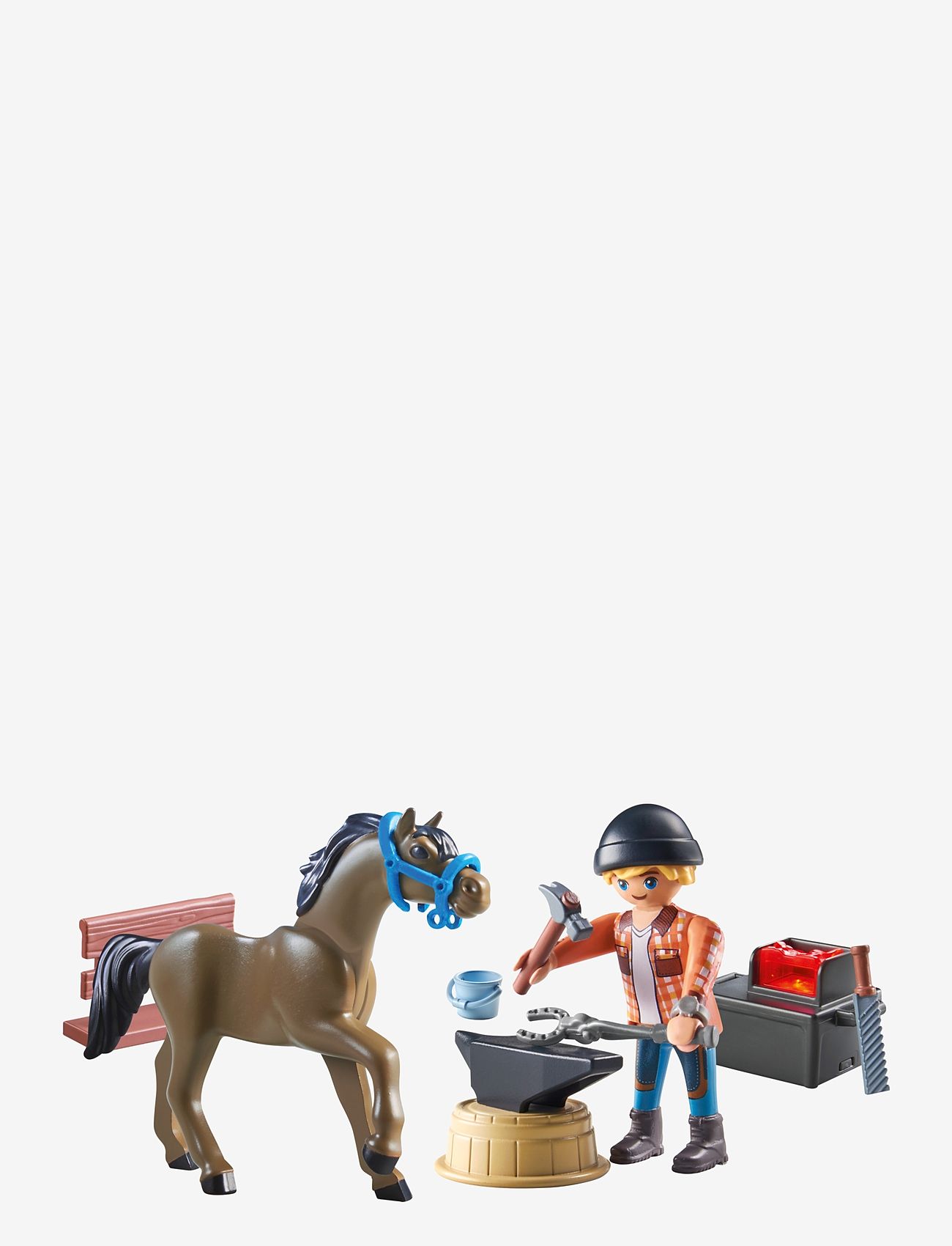 PLAYMOBIL - PLAYMOBIL Horses of Waterfall Farrier Ben and Achilles - 71357 - playmobil horses of waterfall - multicolored - 1