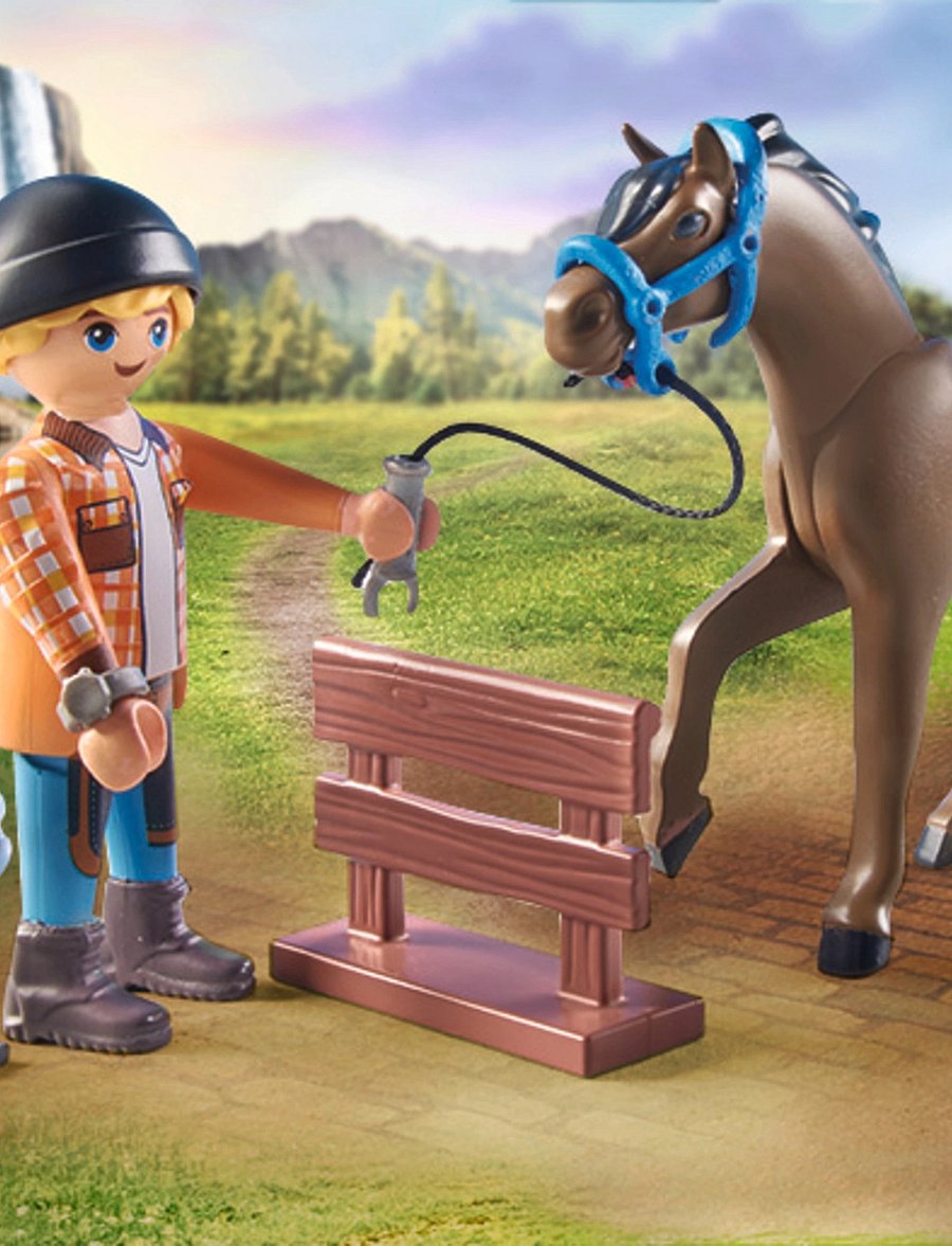 PLAYMOBIL - PLAYMOBIL Horses of Waterfall Farrier Ben and Achilles - 71357 - playmobil horses of waterfall - multicolored - 4