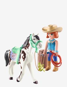 PLAYMOBIL Horses of Waterfall Feeding Time with Ellie and Sawdust - 71358, PLAYMOBIL
