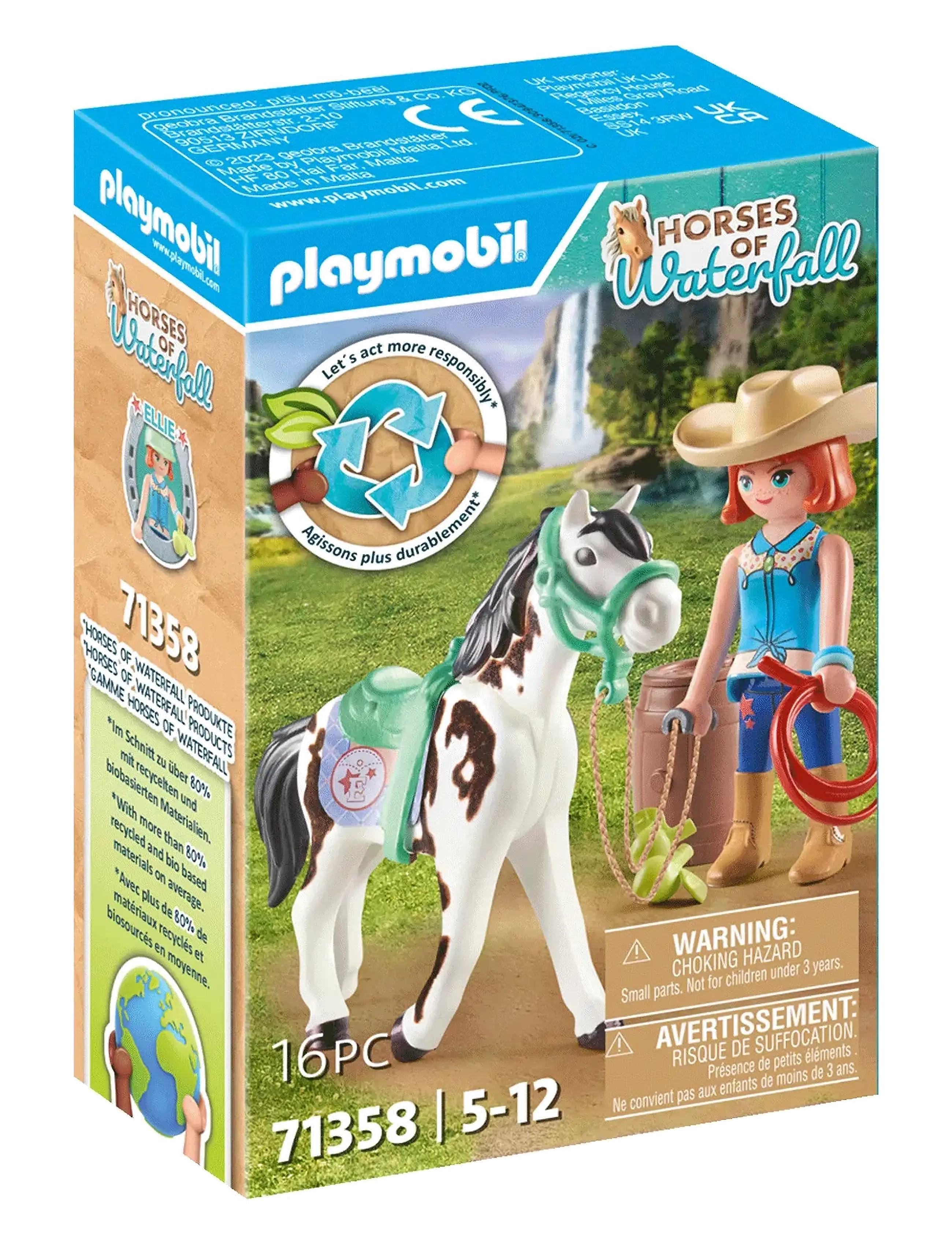 PLAYMOBIL PLAYMOBIL Horses of Waterfall Feeding Time with Ellie and Sawdust - 71358 - Playmobil Horses of Waterfall - MULTICOLORED / multi