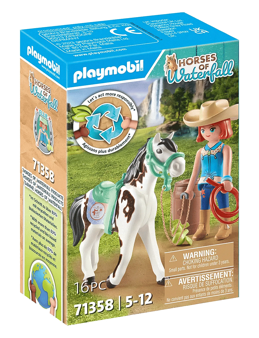 PLAYMOBIL - PLAYMOBIL Horses of Waterfall Feeding Time with Ellie and Sawdust - 71358 - playmobil horses of waterfall - multicolored - 1