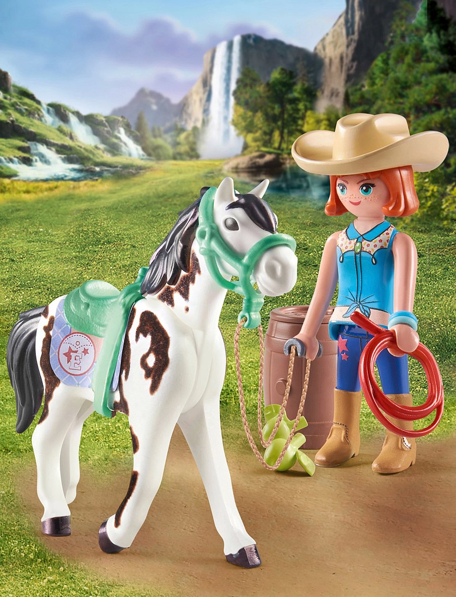 PLAYMOBIL - PLAYMOBIL Horses of Waterfall Feeding Time with Ellie and Sawdust - 71358 - playmobil horses of waterfall - multicolored - 0