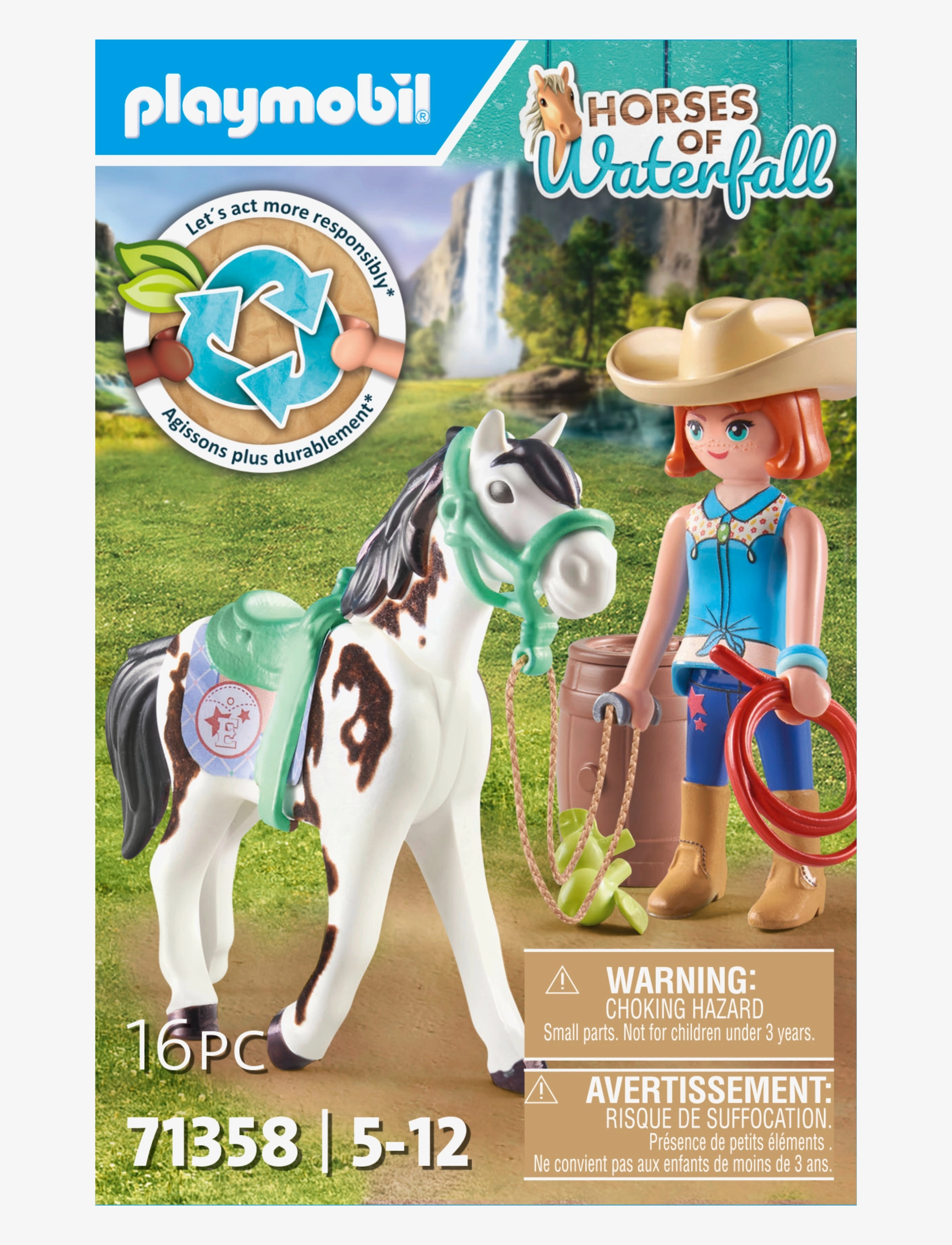 PLAYMOBIL - PLAYMOBIL Horses of Waterfall Feeding Time with Ellie and Sawdust - 71358 - playmobil horses of waterfall - multicolored - 4