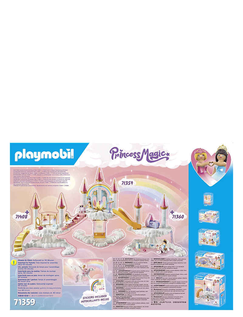PLAYMOBIL - PLAYMOBIL Princess Magic Rainbow Castle in the Clouds - 71359 - playmobil princess magic - multicolored - 3