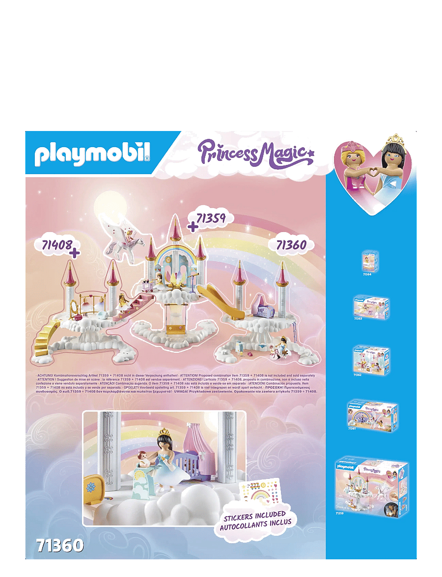 PLAYMOBIL - PLAYMOBIL Princess Magic Baby Room in the Clouds - 71360 - playmobil princess magic - multicolored - 4