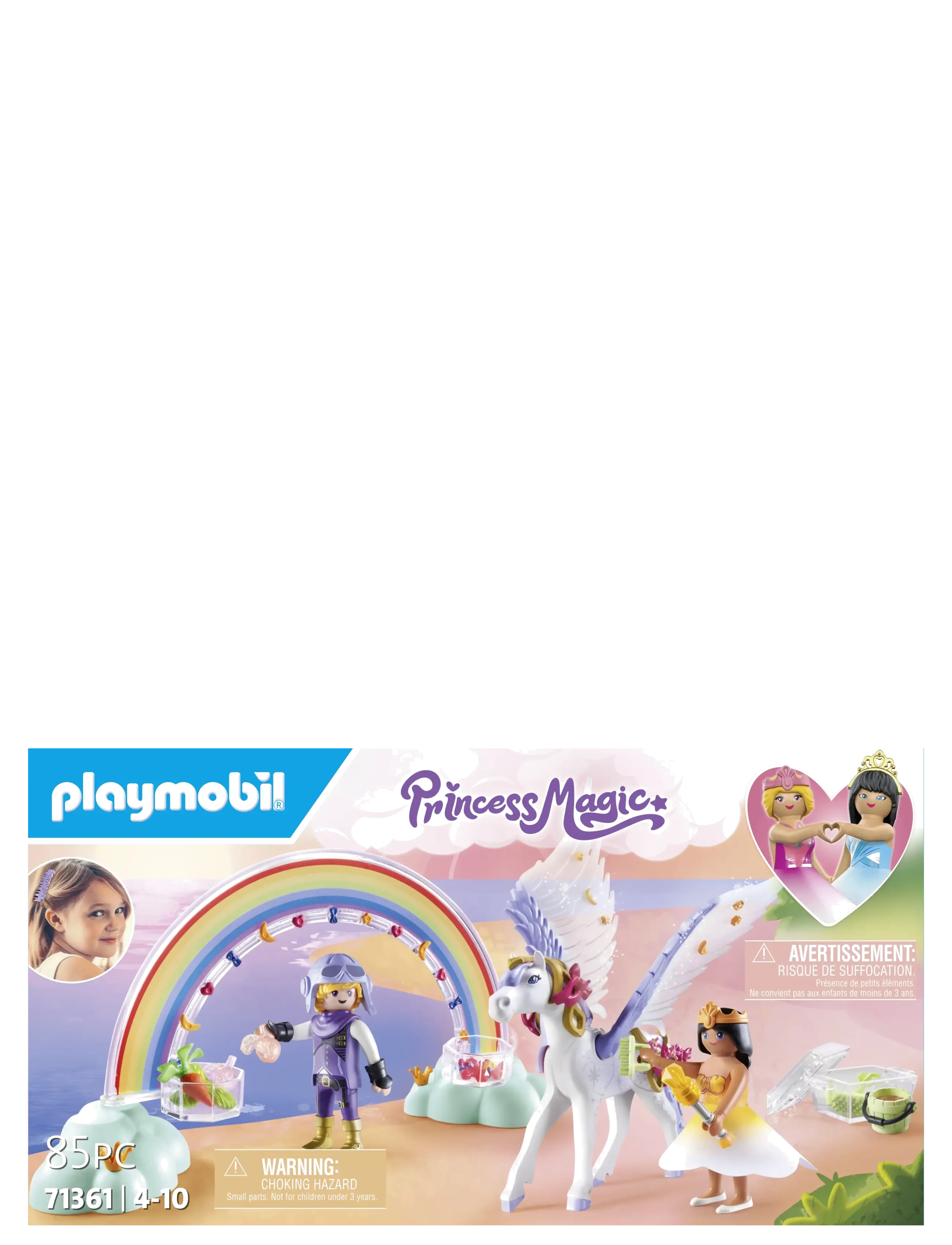 PLAYMOBIL Playmobil Princess Magic Pegasus With Regenbogen In The Clouds - 71361 Lila - One Size - Kinder
