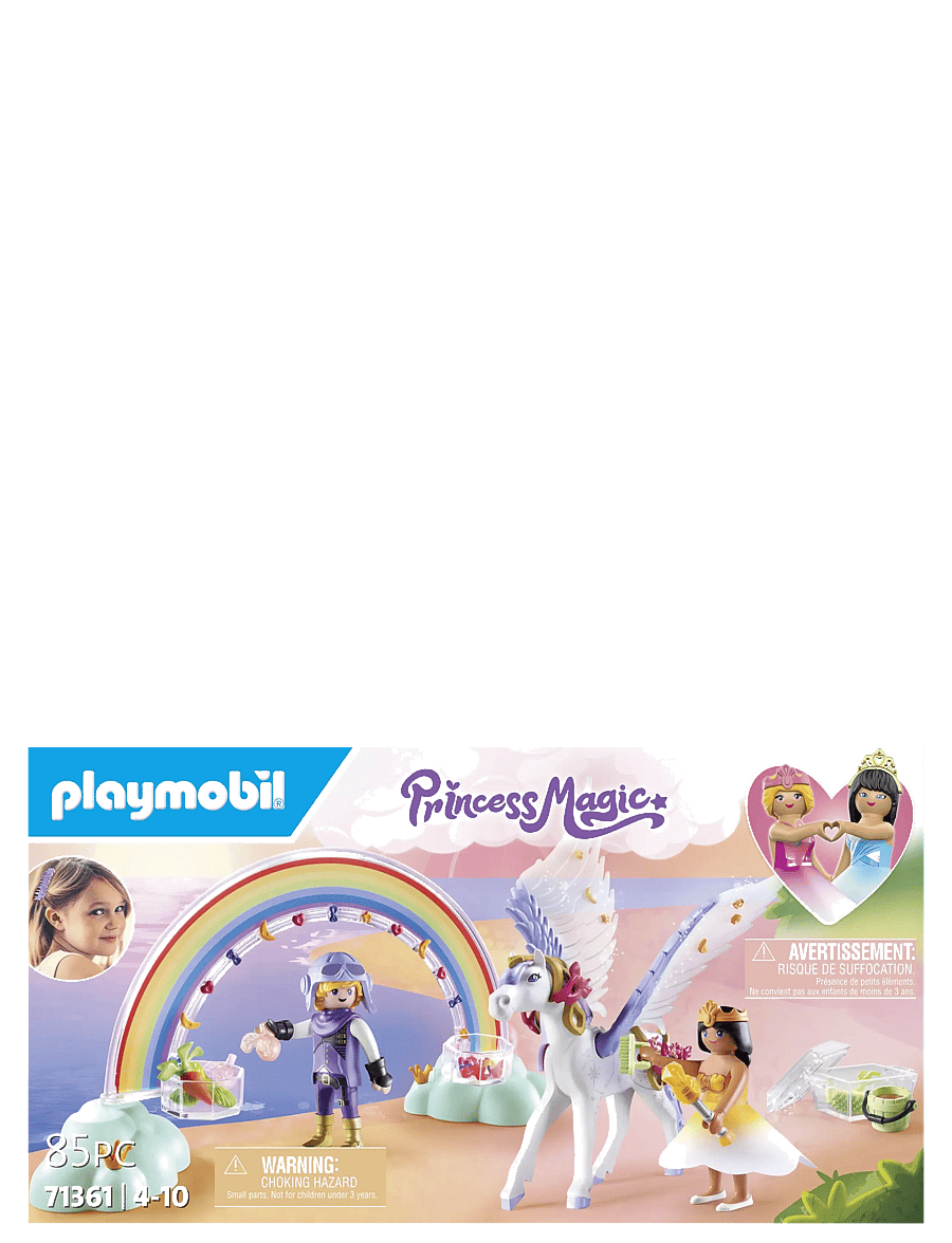 PLAYMOBIL - PLAYMOBIL Princess Magic Pegasus with Rainbow in the Clouds - 71361 - playmobil princess magic - multicolored - 0
