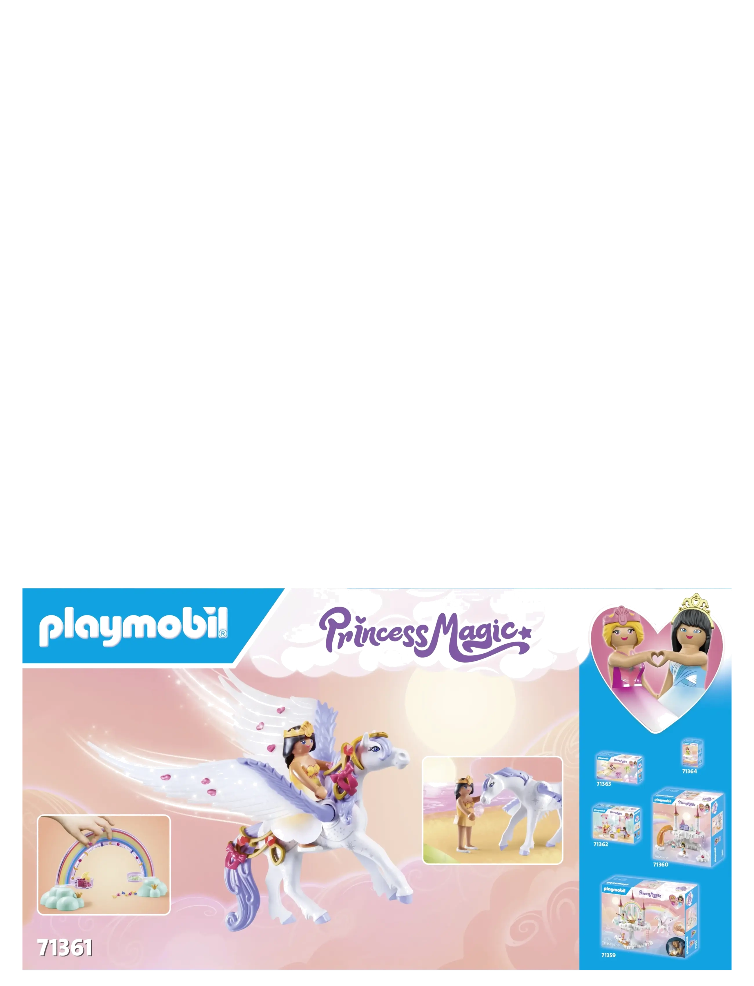 PLAYMOBIL - PLAYMOBIL Princess Magic Pegasus with Rainbow in the Clouds - 71361 - multicolored - 2
