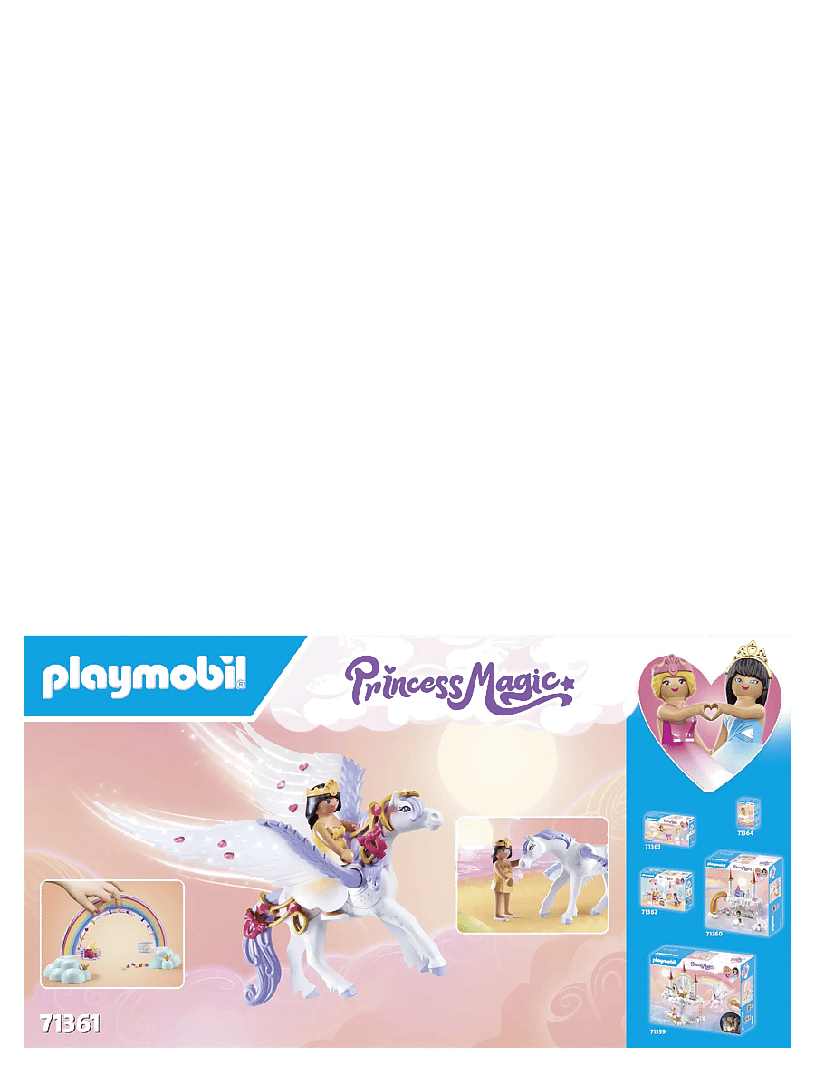 PLAYMOBIL - PLAYMOBIL Princess Magic Pegasus with Rainbow in the Clouds - 71361 - playmobil princess magic - multicolored - 2
