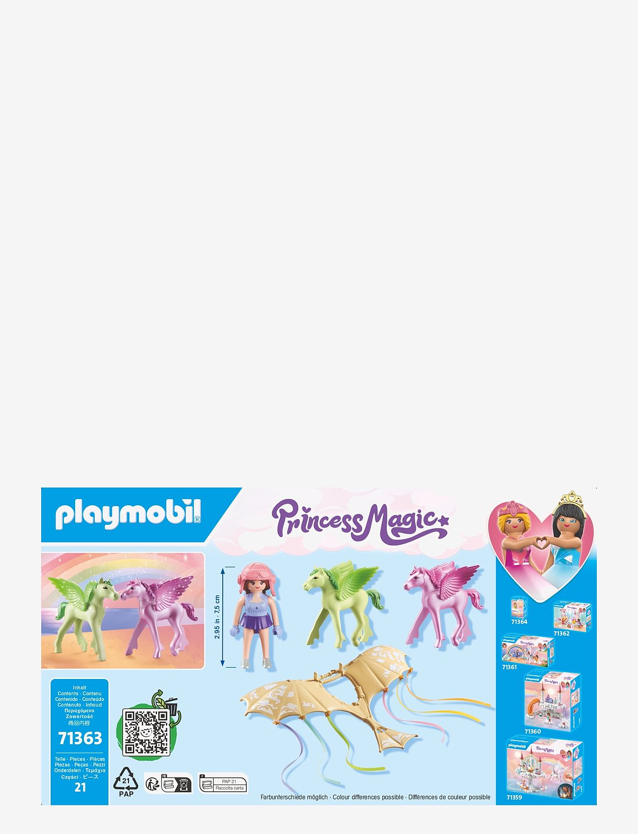 PLAYMOBIL - PLAYMOBIL Princess Magic Trip with Pegasus Foals in the Clouds - 71363 - playmobil princess magic - multicolored - 1
