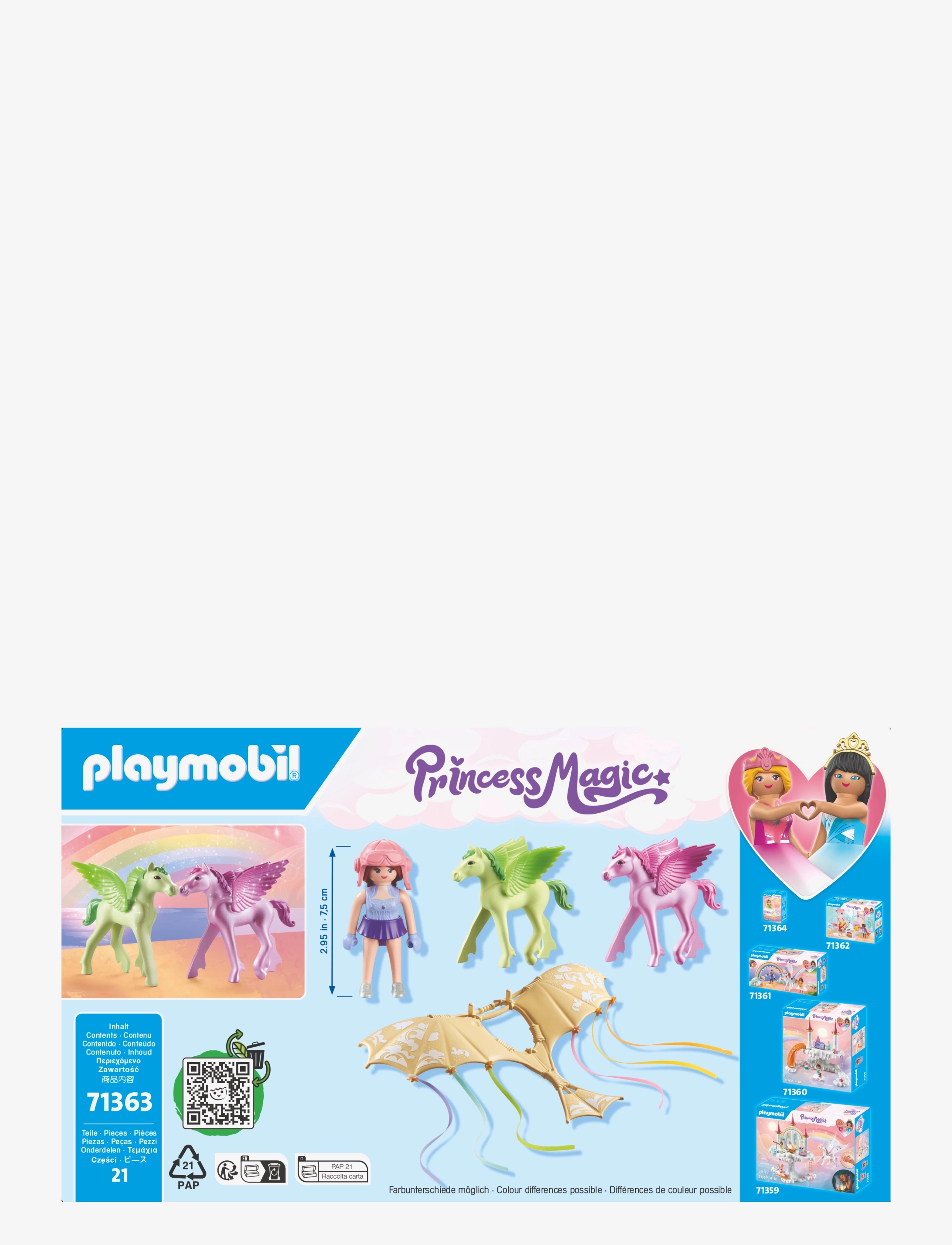 PLAYMOBIL - PLAYMOBIL Princess Magic Trip with Pegasus Foals in the Clouds - 71363 - multicolored - 1