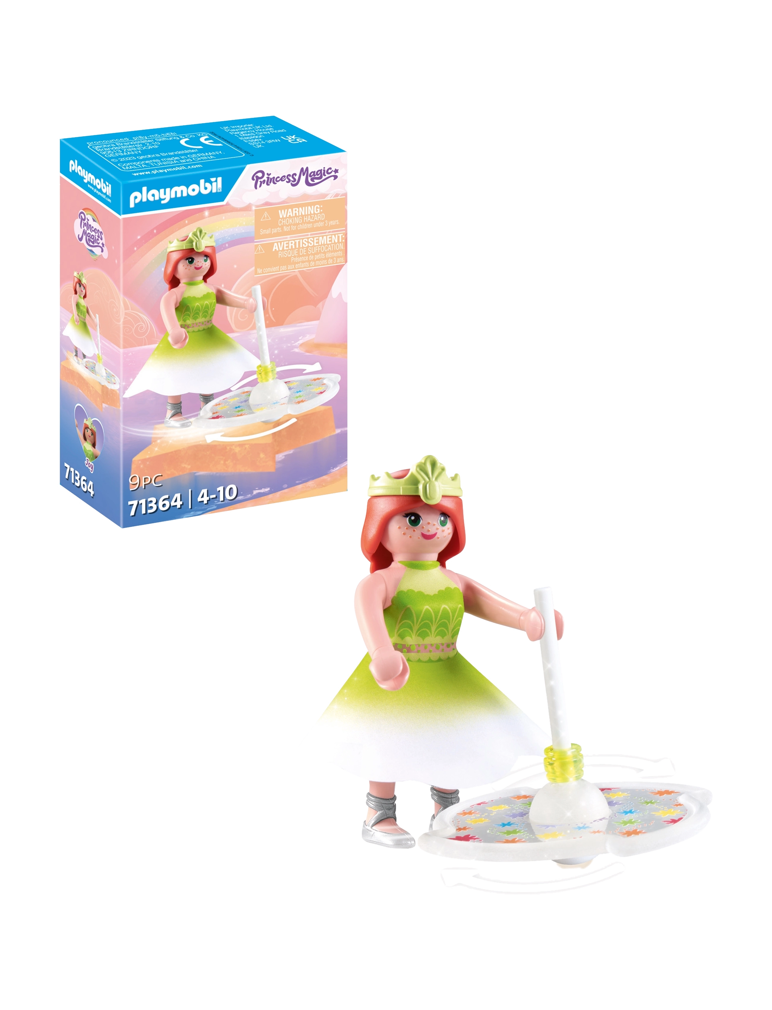 PLAYMOBIL Princess Magic Rainbow Spinning Top with Princess - 71364 - MULTICOLORED