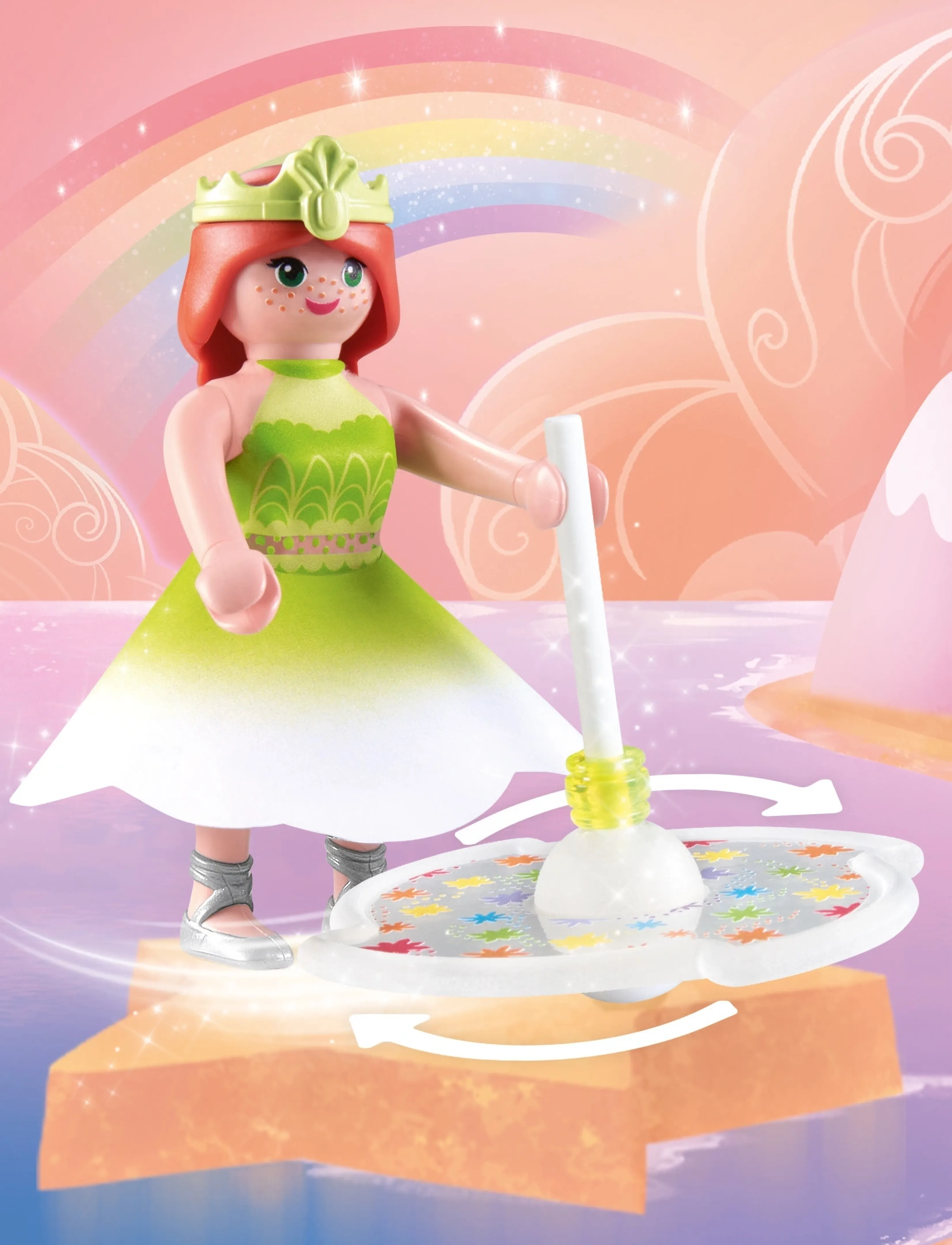 PLAYMOBIL Playmobil Princess Magic Rainbow Spinning Top With Princess - 71364, One Size, Multi/patterned, Playmobil Legetøj > Playmobil Princess Magic