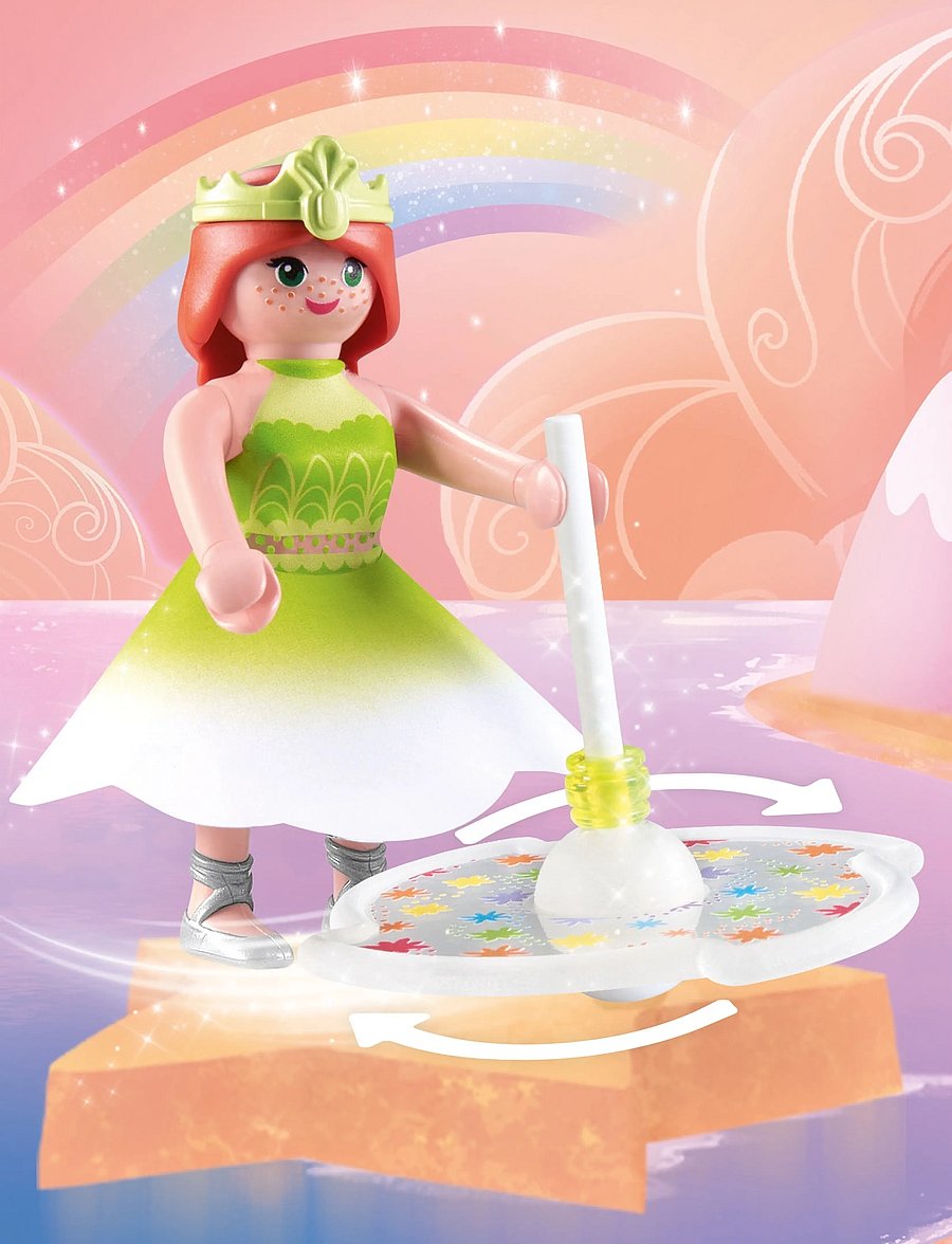 PLAYMOBIL - PLAYMOBIL Princess Magic Rainbow Spinning Top with Princess - 71364 - playmobil princess magic - multicolored - 0