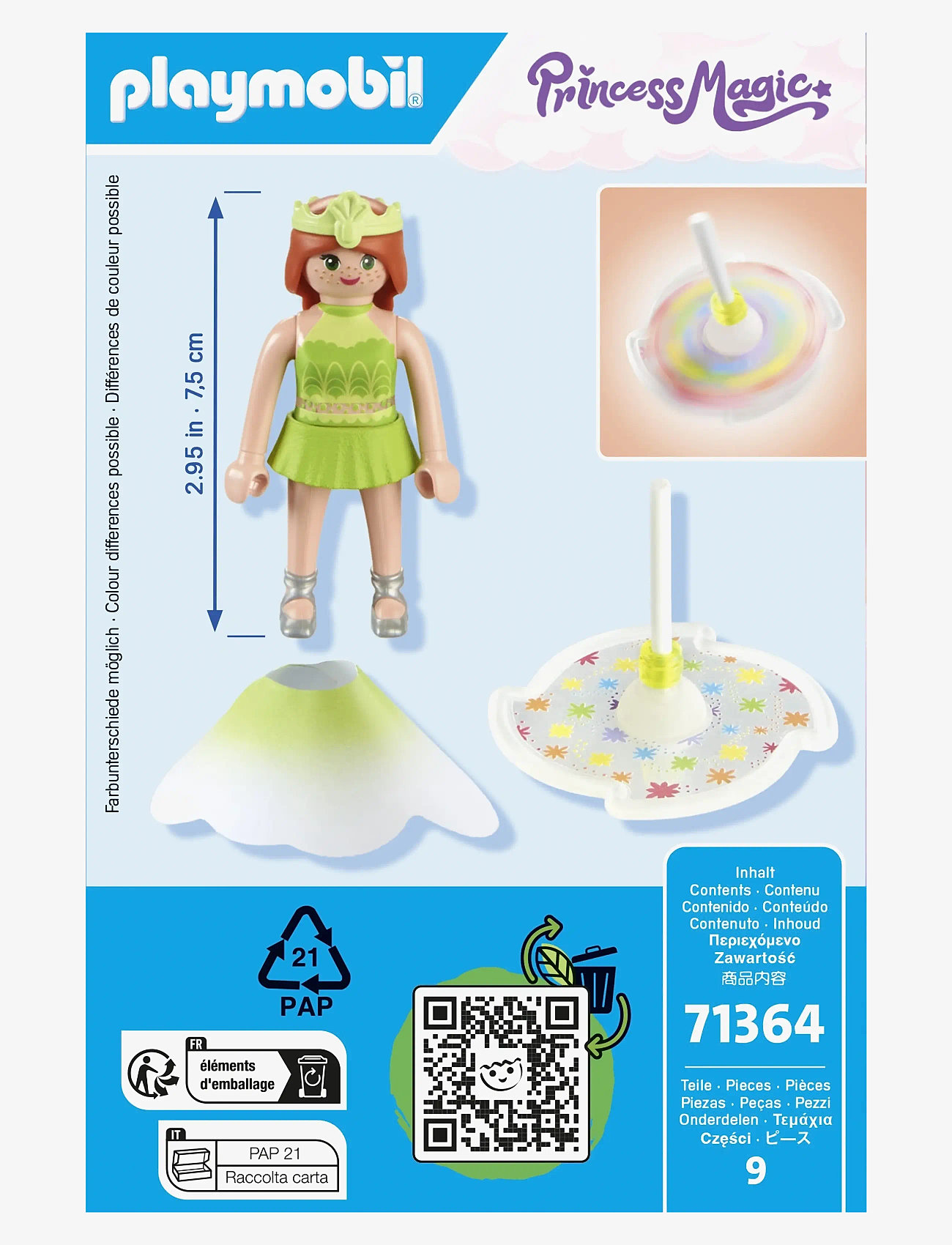 PLAYMOBIL - PLAYMOBIL Princess Magic Rainbow Spinning Top with Princess - 71364 - playmobil princess magic - multicolored - 2