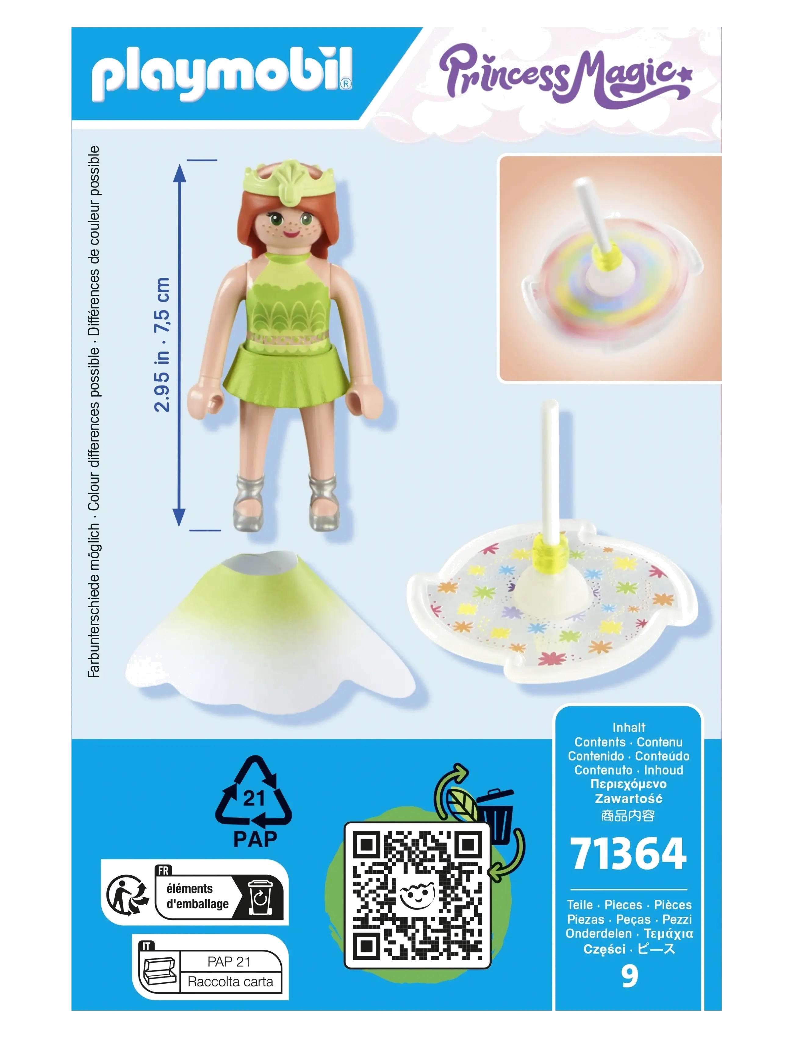 PLAYMOBIL - PLAYMOBIL Princess Magic Rainbow Spinning Top with Princess - 71364 - playmobil princess magic - multicolored - 3