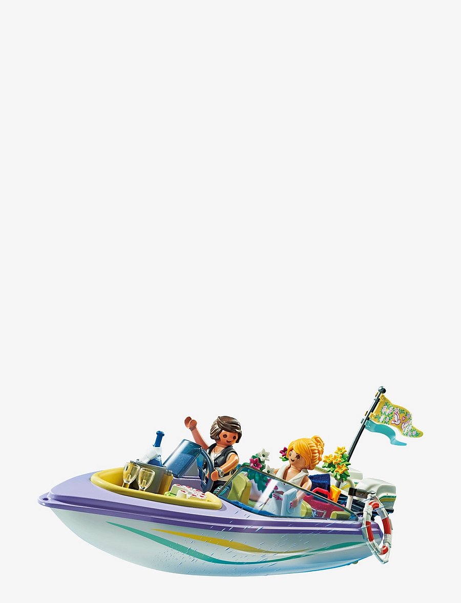 PLAYMOBIL - PLAYMOBIL City Life Honeymoon Speedboat Trip - 71366 - multicolored - 0