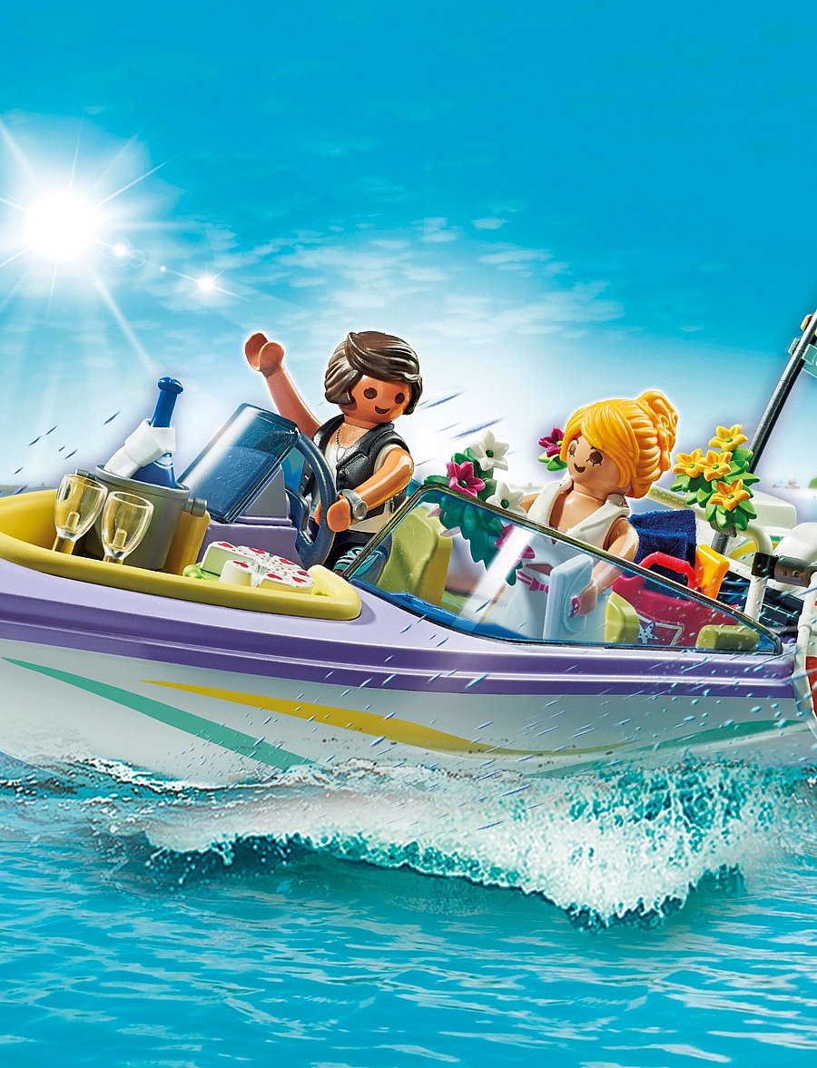 PLAYMOBIL - PLAYMOBIL City Life Honeymoon Speedboat Trip - 71366 - multicolored - 3