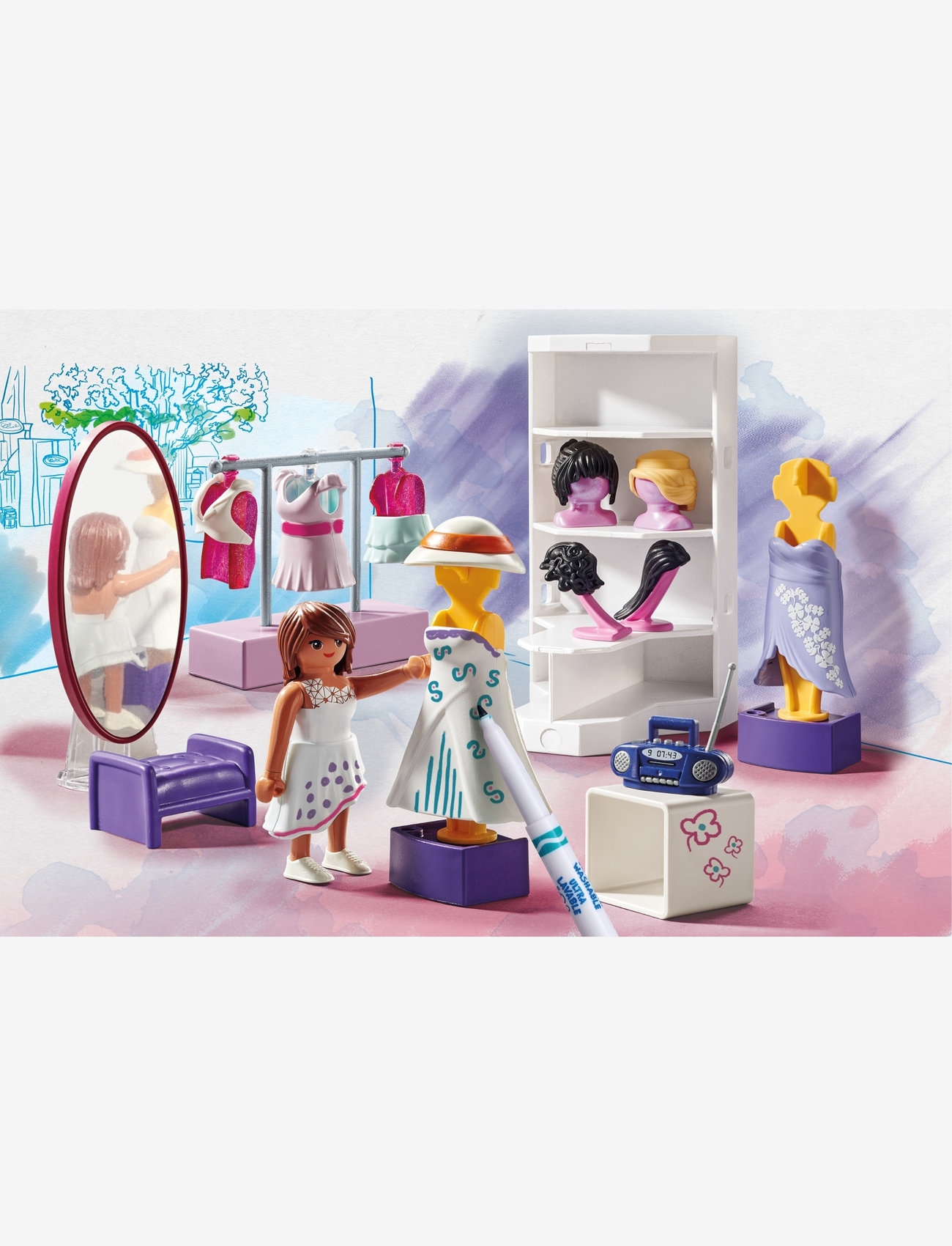 PLAYMOBIL - PLAYMOBIL Color: Modedesign-sats - 71373 - playmobil color - multicolored - 5