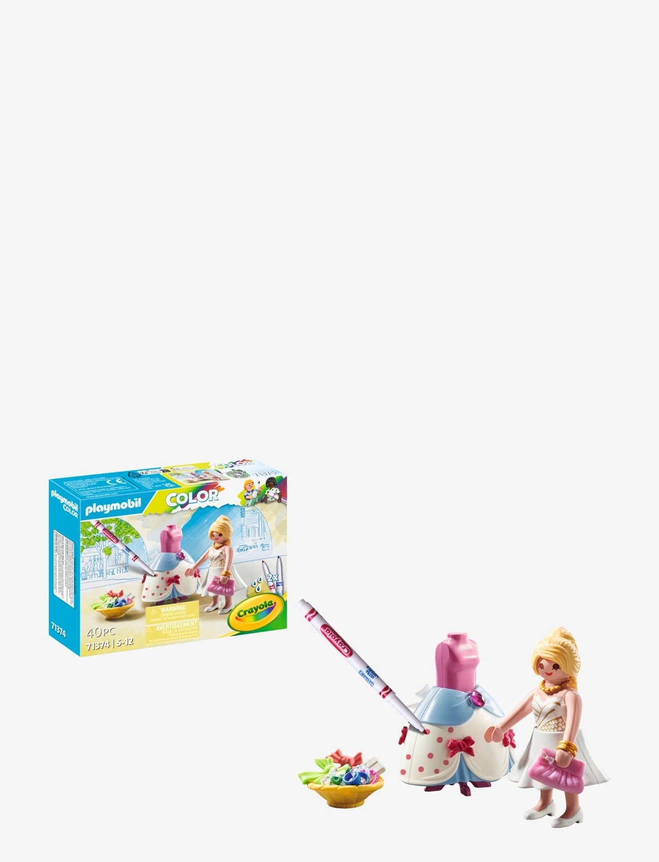 PLAYMOBIL Playmobil Color: Modekjole - 71374, One Size, Multi/patterned, Playmobil Legetøj > Playmobil Color, Børn