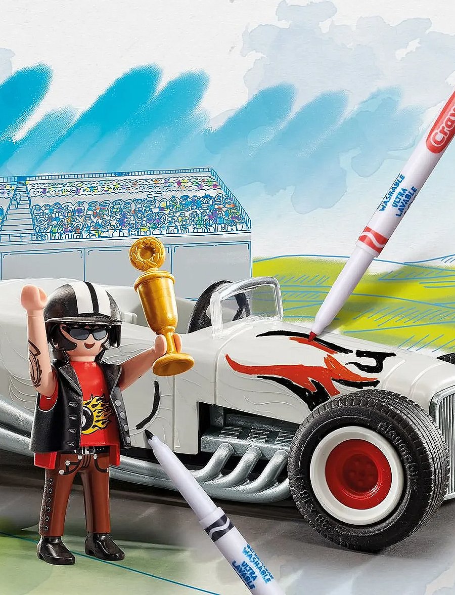 PLAYMOBIL - PLAYMOBIL COLOR PLAYMOBIL Color: Hot Rod - 71376 - playmobil color - multicolored - 0